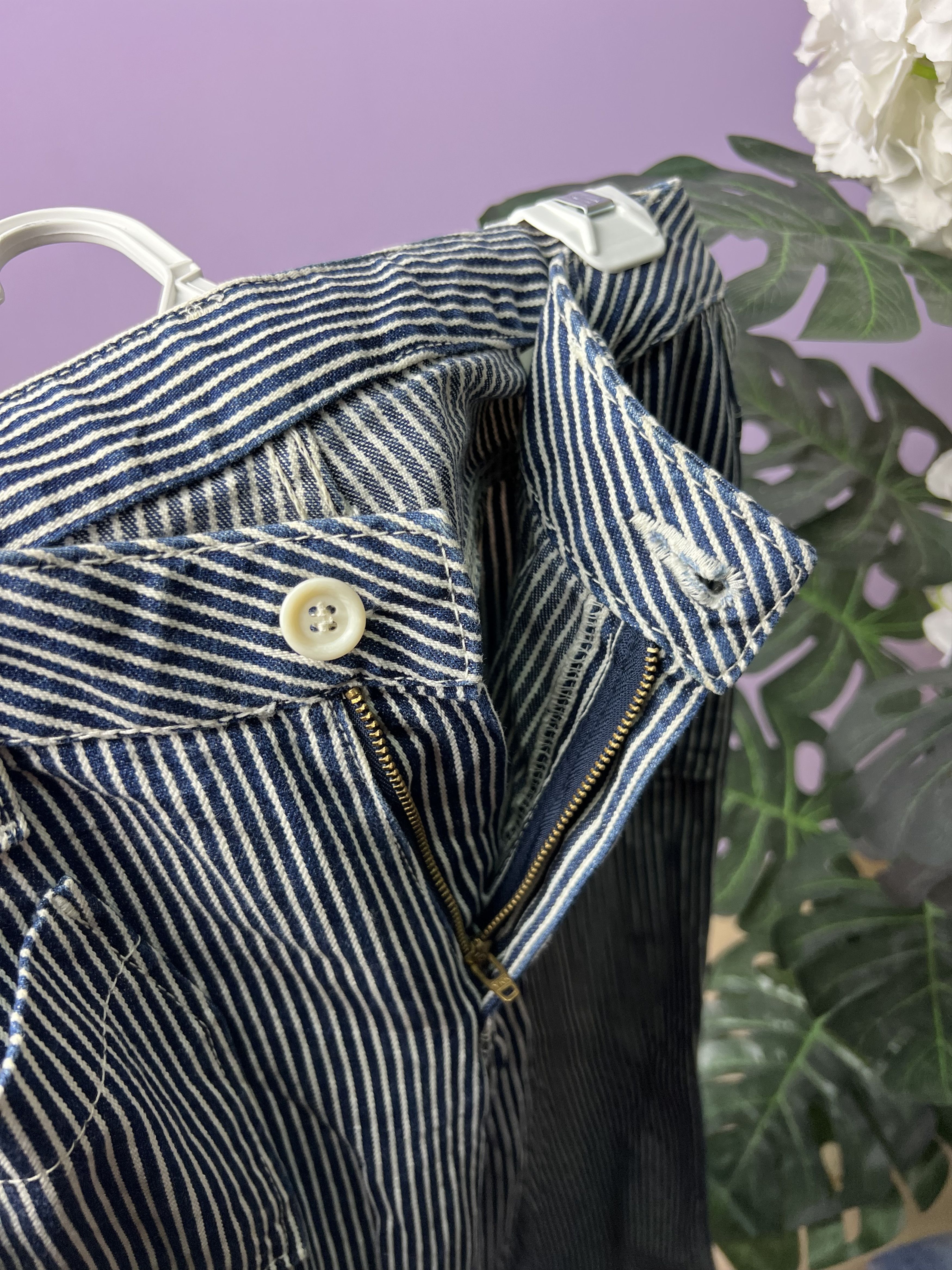 Japanese Brand 🔥Vintage Japanese Brand Hickory Stripe Bush Pants Size US 30 / EU 46 - 13 Thumbnail