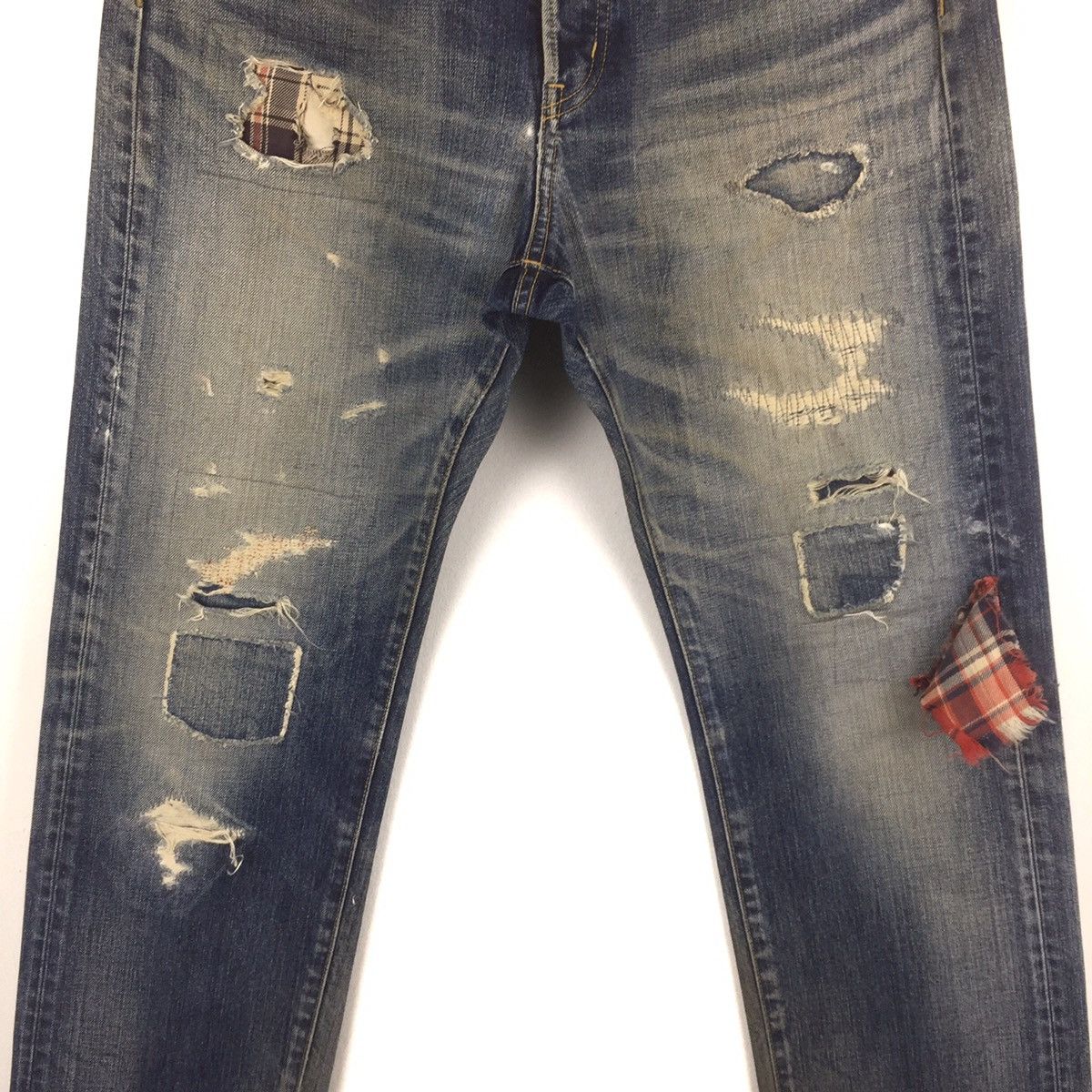 Japanese Brand × Takeo Kikuchi Takeo Kikuchi Jeans Dirty Patchwork distressed denim Size US 36 / EU 52 - 2 Thumbnail
