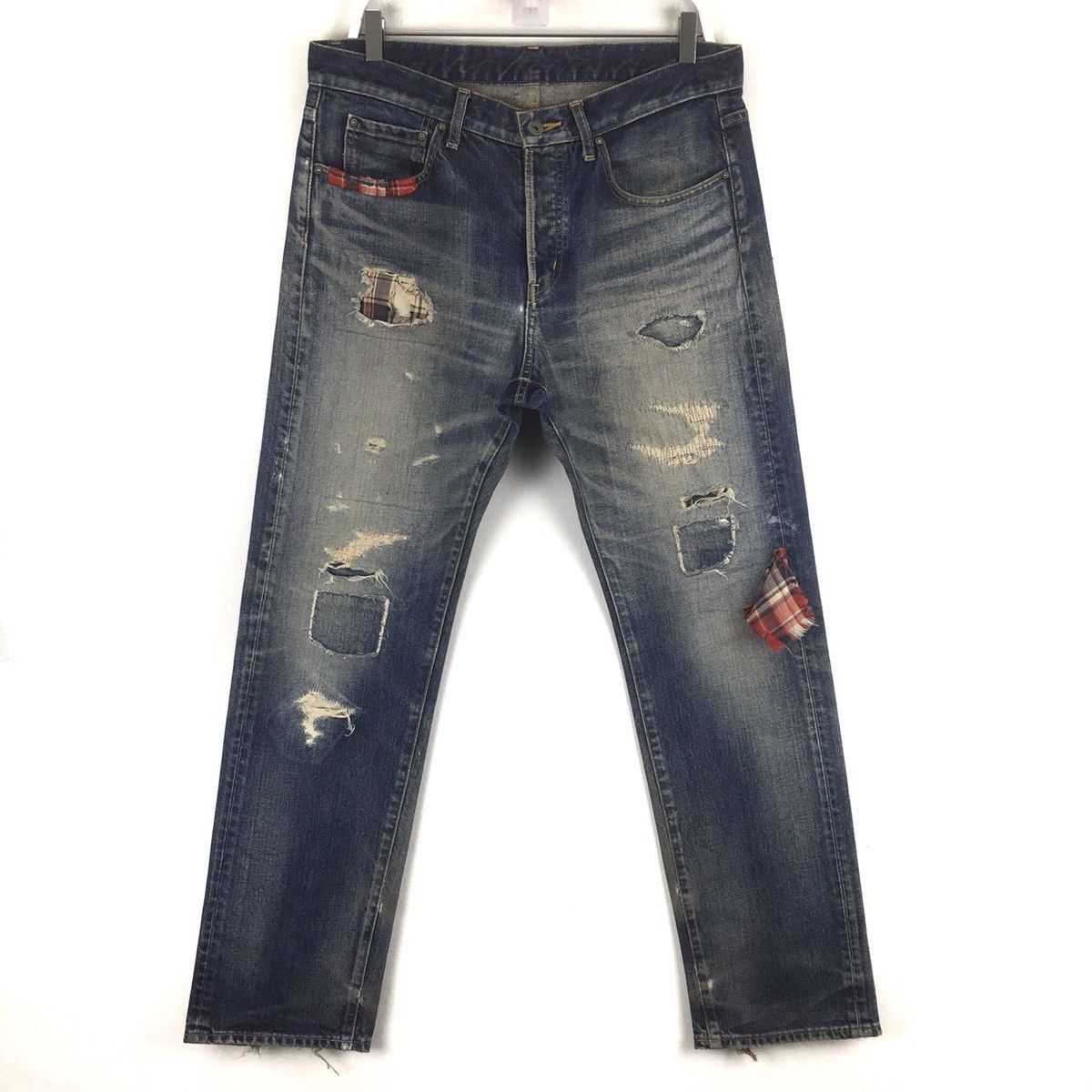 Japanese Brand × Takeo Kikuchi Takeo Kikuchi Jeans Dirty Patchwork distressed denim Size US 36 / EU 52 - 1 Thumbnail