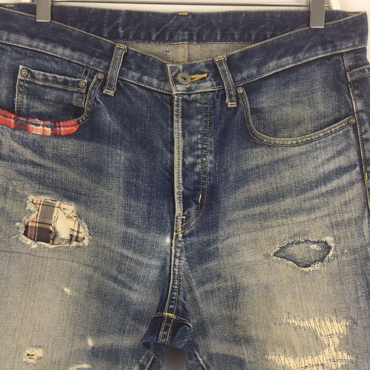 Japanese Brand × Takeo Kikuchi Takeo Kikuchi Jeans Dirty Patchwork distressed denim Size US 36 / EU 52 - 3 Thumbnail