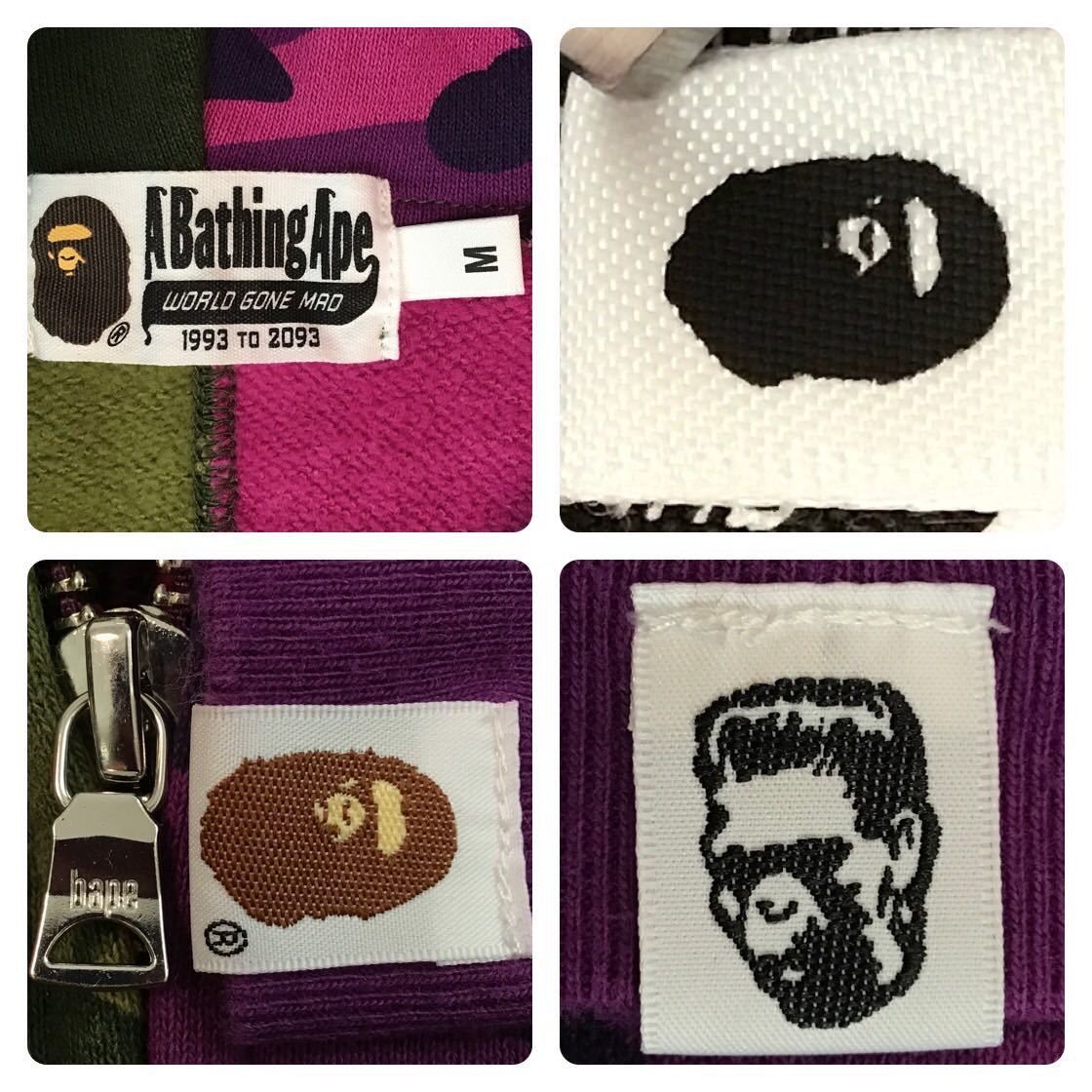 Bape BAPE Shark full zip hoodie Purple camo × green camo APE Size US M / EU 48-50 / 2 - 7 Thumbnail