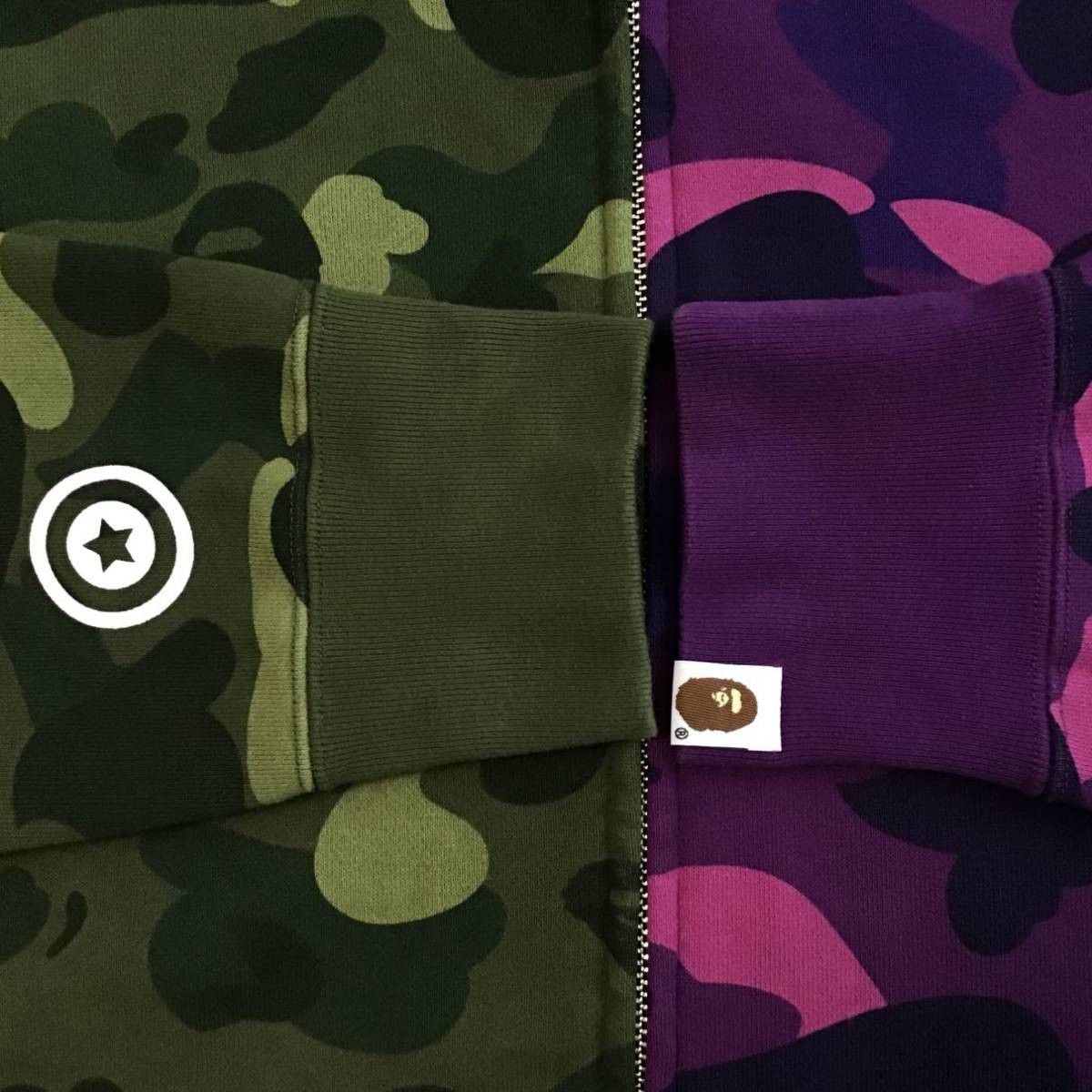 Bape BAPE Shark full zip hoodie Purple camo × green camo APE Size US M / EU 48-50 / 2 - 6 Thumbnail