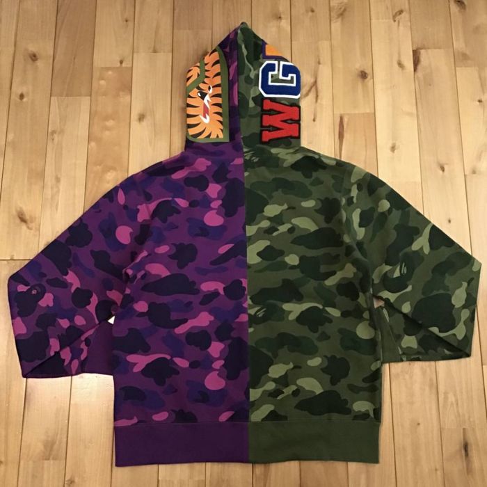 A bathing ape sales purple camo hoodie