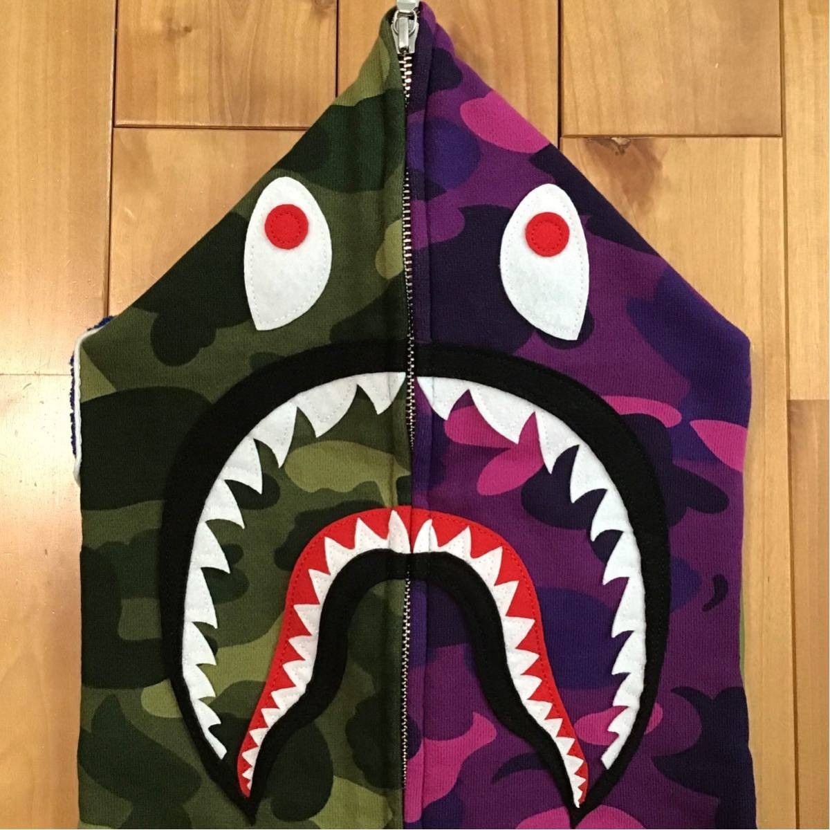 Bape BAPE Shark full zip hoodie Purple camo × green camo APE Size US M / EU 48-50 / 2 - 3 Thumbnail