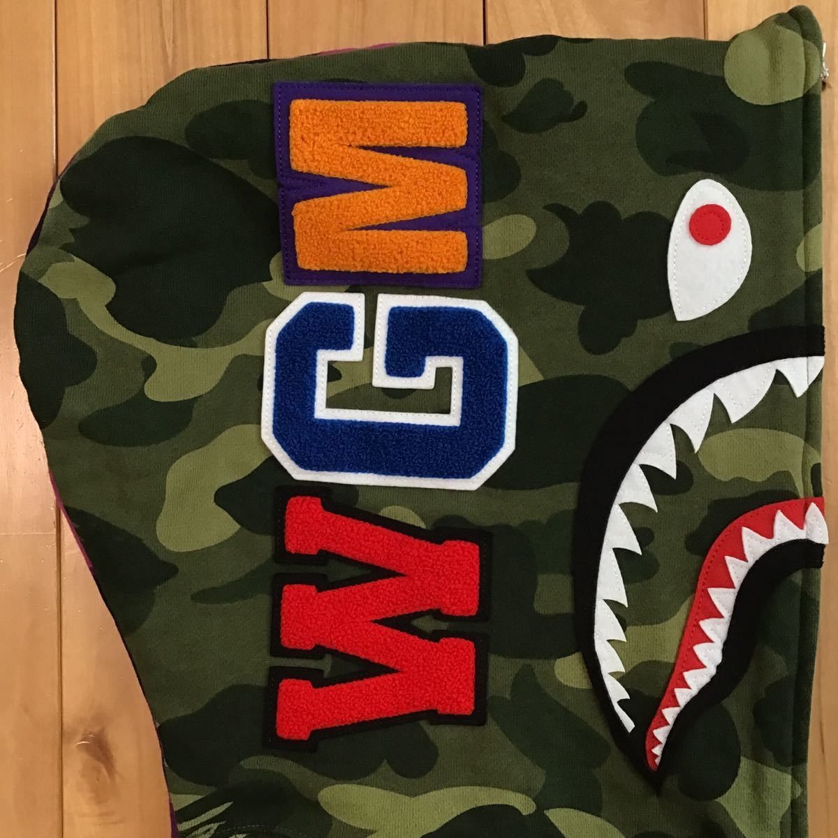 Bape BAPE Shark full zip hoodie Purple camo × green camo APE Size US M / EU 48-50 / 2 - 4 Thumbnail