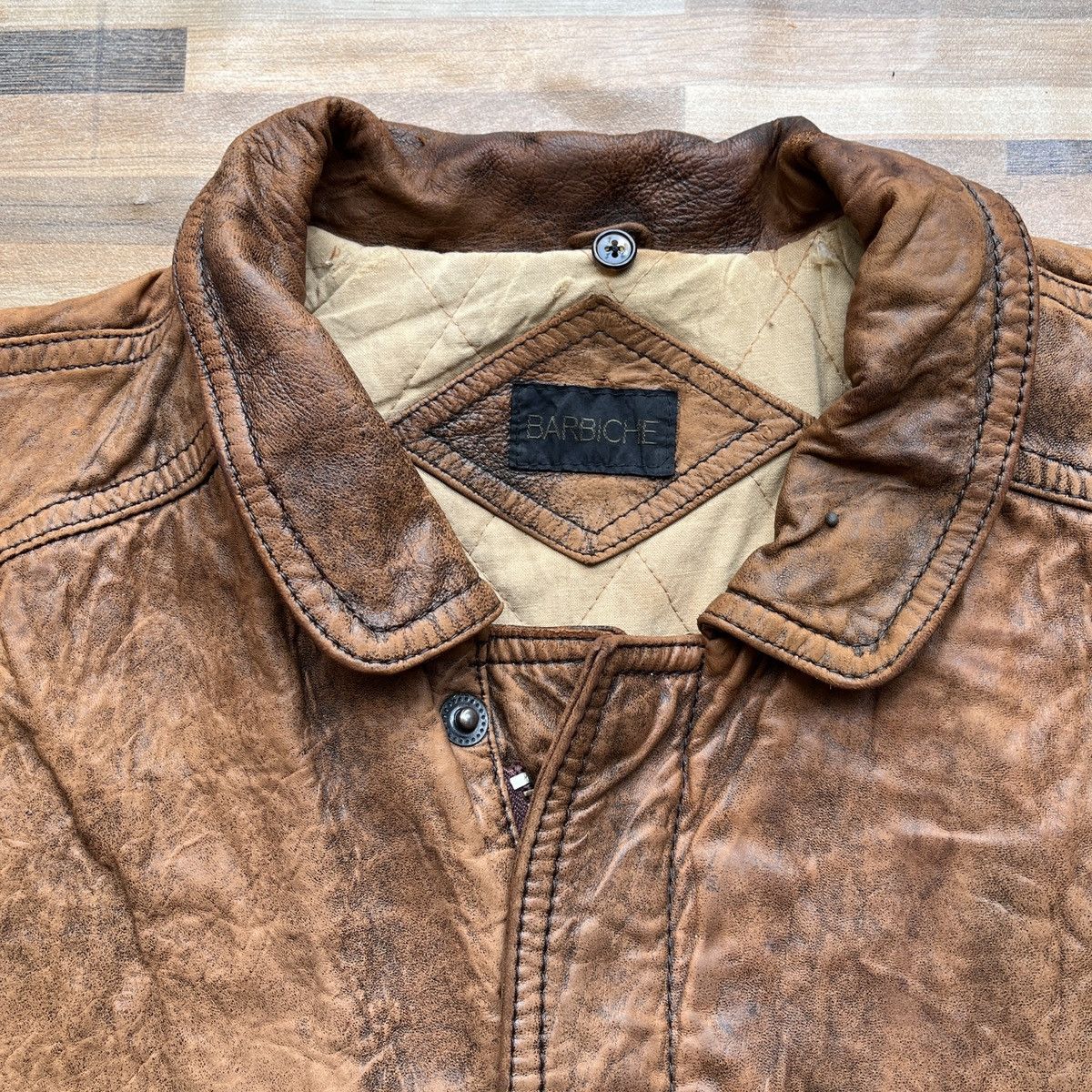 BIGI × Genuine Leather × Vintage Barbiche Men's Bigi Genuine Leather Vintage 80s Japan Size US L / EU 52-54 / 3 - 5 Thumbnail