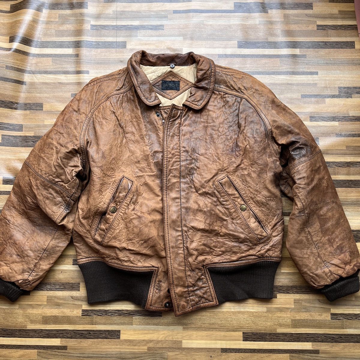 BIGI × Genuine Leather × Vintage Barbiche Men's Bigi Genuine Leather Vintage 80s Japan Size US L / EU 52-54 / 3 - 18 Thumbnail