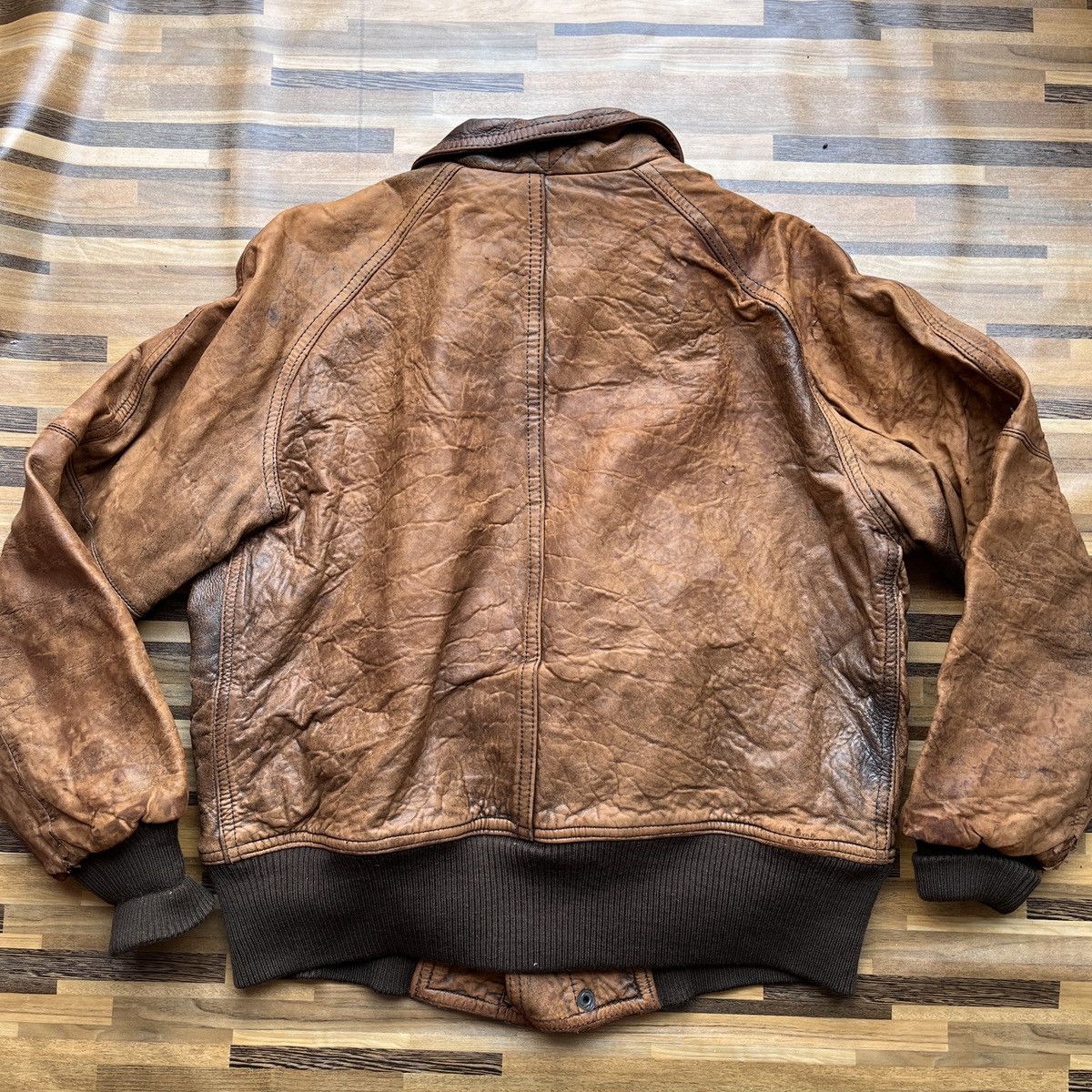 BIGI × Genuine Leather × Vintage Barbiche Men's Bigi Genuine Leather Vintage 80s Japan Size US L / EU 52-54 / 3 - 17 Thumbnail