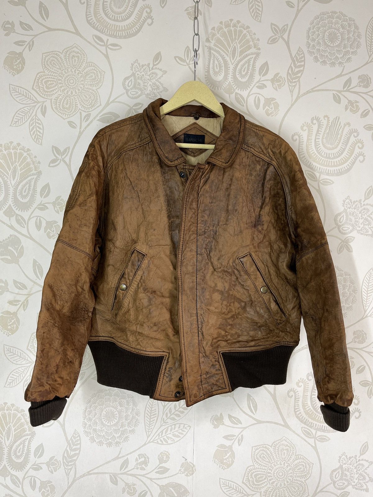 BIGI × Genuine Leather × Vintage Barbiche Men's Bigi Genuine Leather Vintage 80s Japan Size US L / EU 52-54 / 3 - 19 Thumbnail