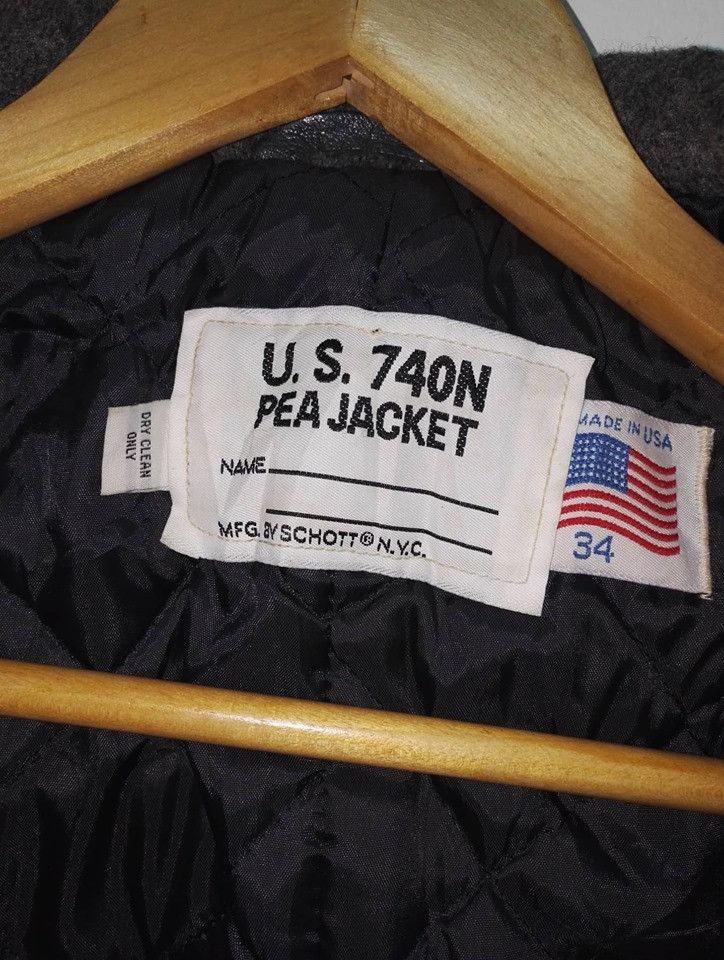 Schott Rare‼️ U.S. 740N Pea Jacket By Schott Size 34 Made in Usa Size US S / EU 44-46 / 1 - 7 Thumbnail