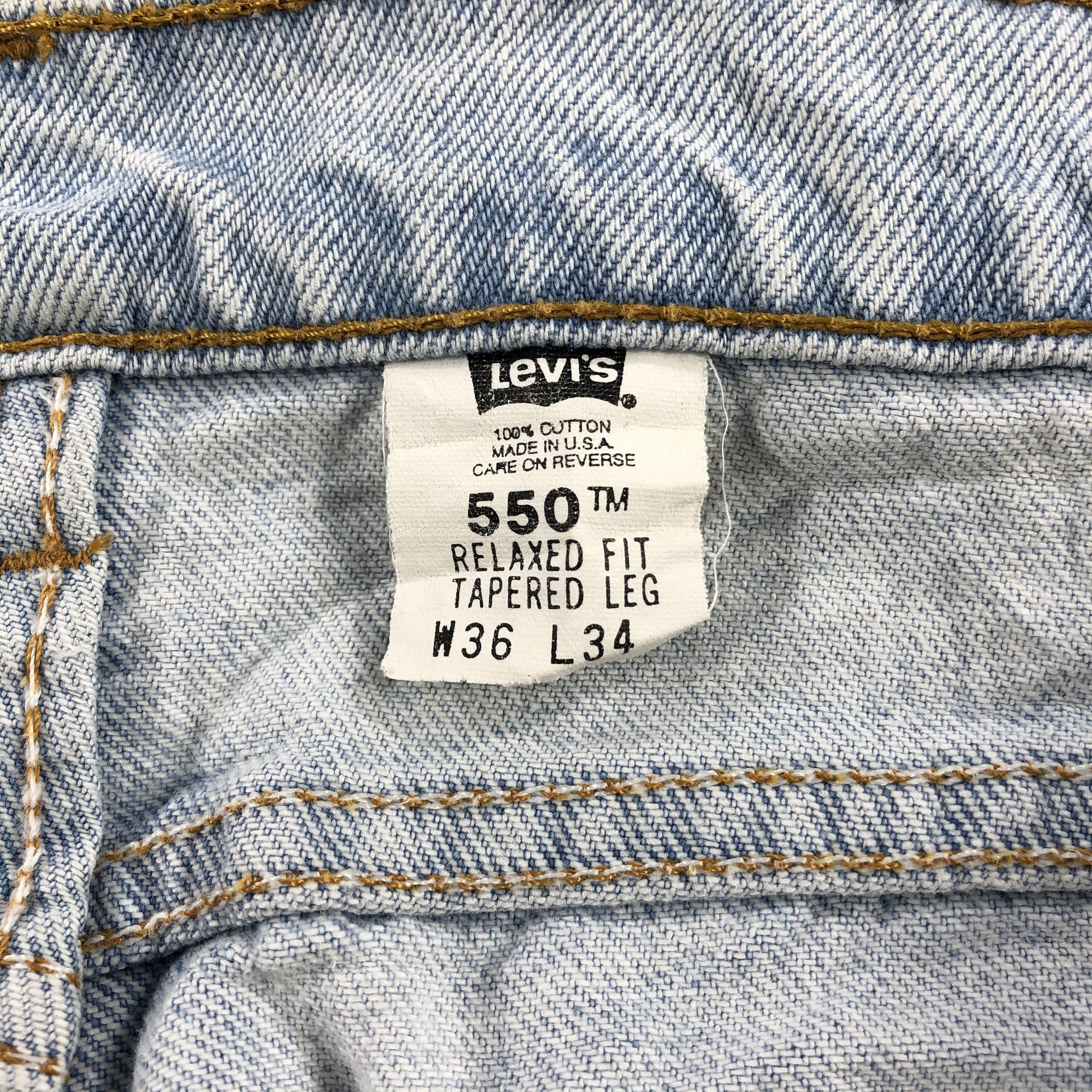 Levi's × Vintage Vintage Light Wash Levis 550 Orange Tab Jeans-JM1181 Size US 36 / EU 52 - 10 Thumbnail