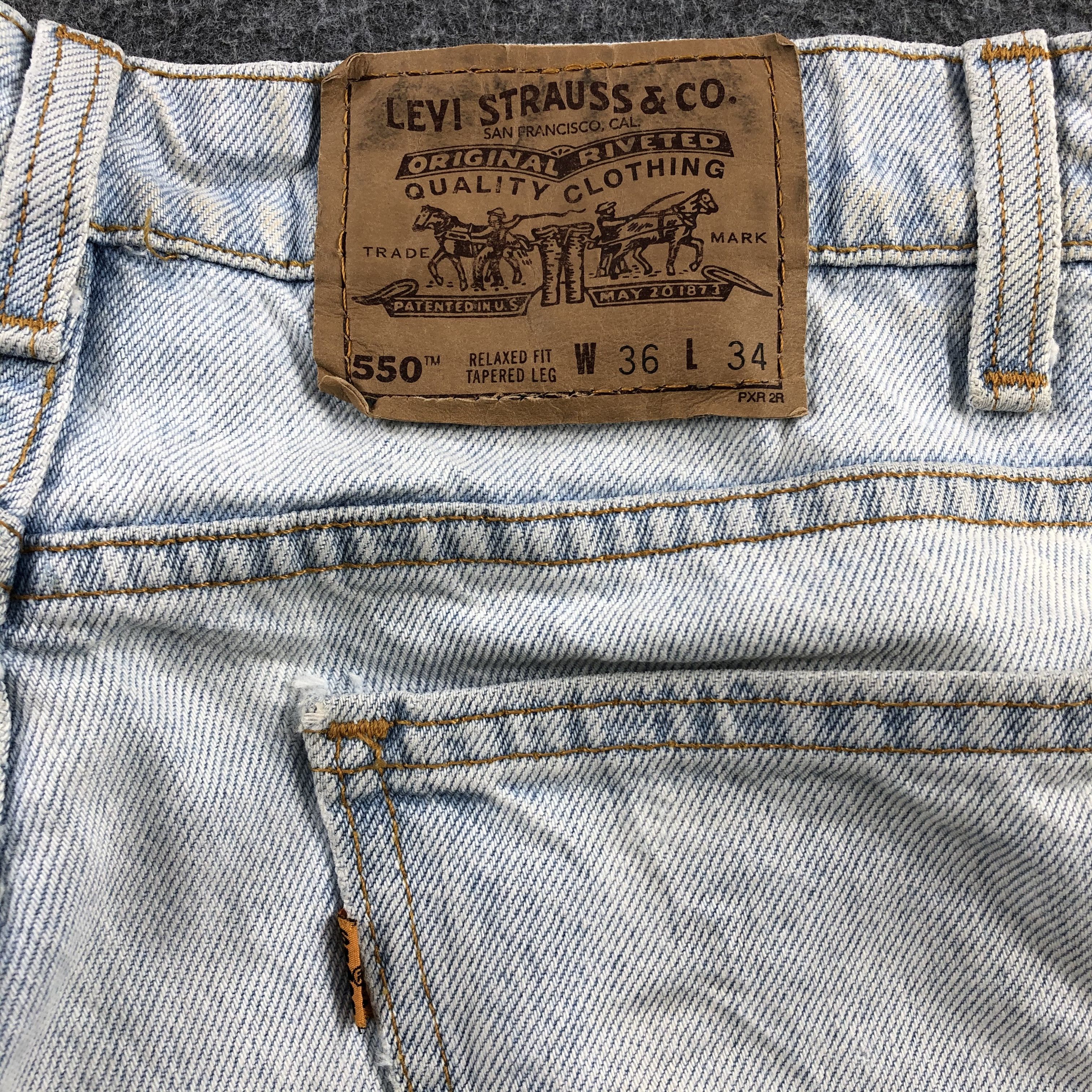 Levi's × Vintage Vintage Light Wash Levis 550 Orange Tab Jeans-JM1181 Size US 36 / EU 52 - 6 Thumbnail