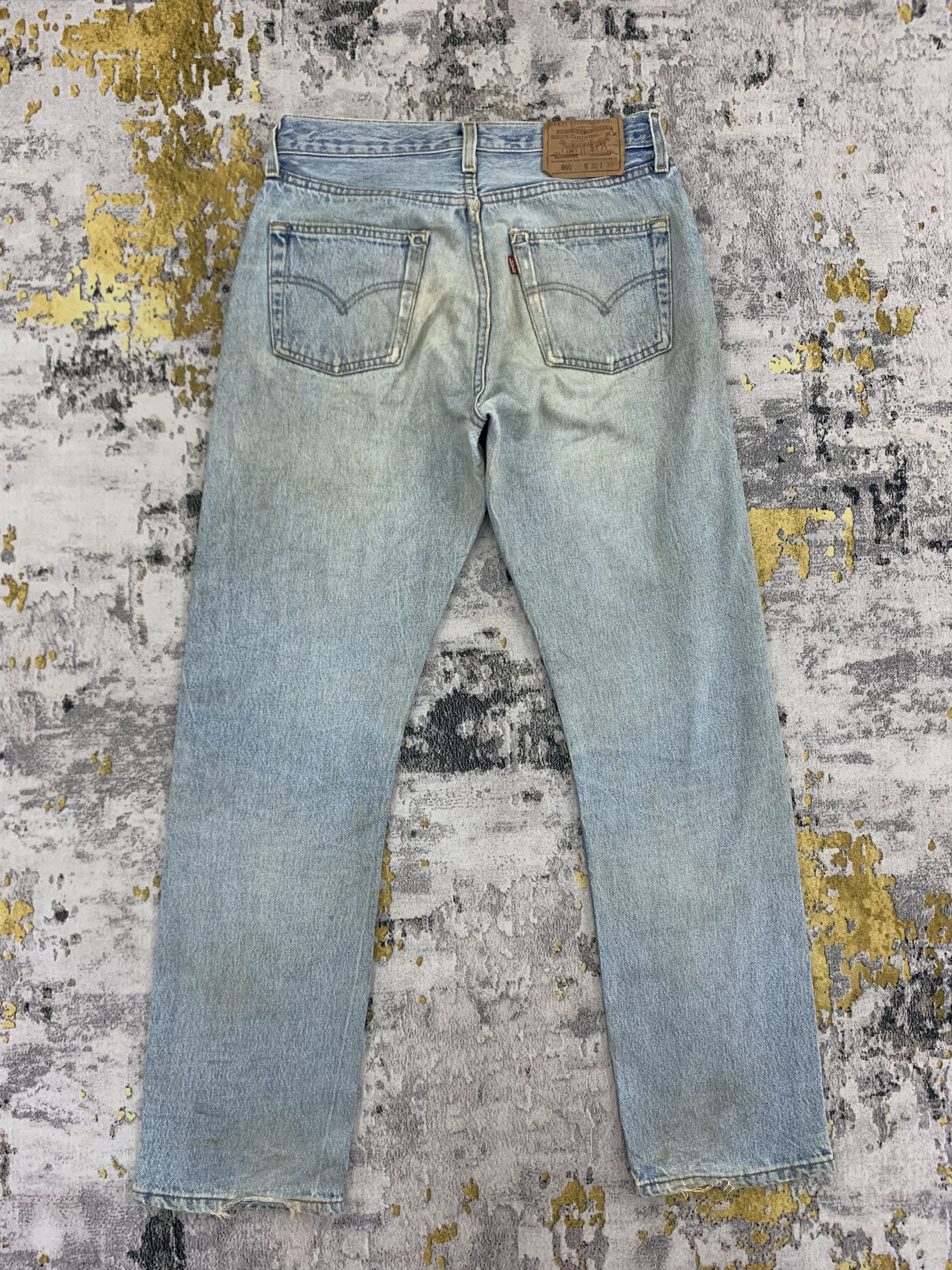 Levi's Vintage Levi's 501 Denim 30x30.5 Distressed Faded Dirty Size 30" / US 8 / IT 44 - 8 Thumbnail