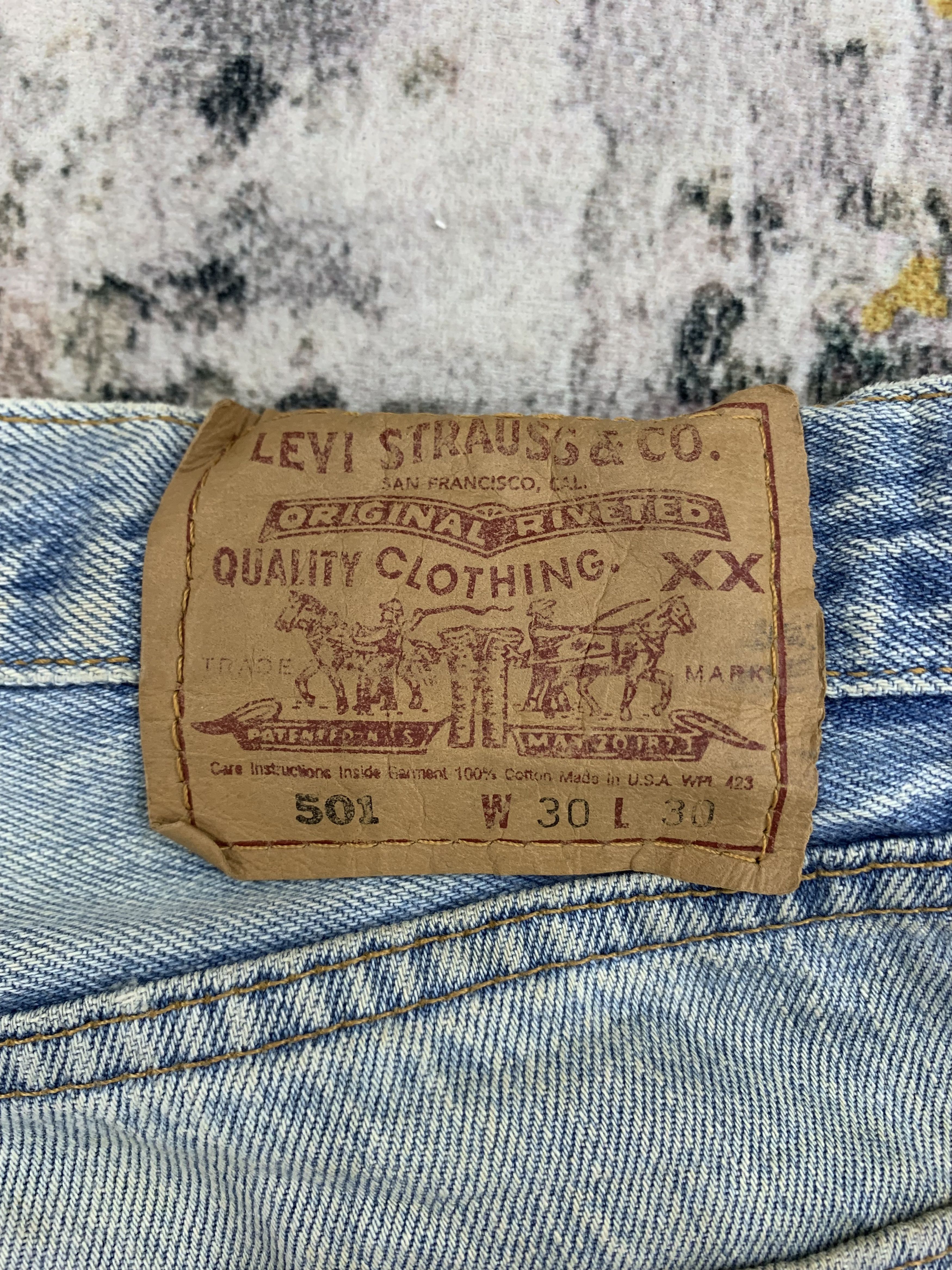 Levi's Vintage Levi's 501 Denim 30x30.5 Distressed Faded Dirty Size 30" / US 8 / IT 44 - 10 Thumbnail