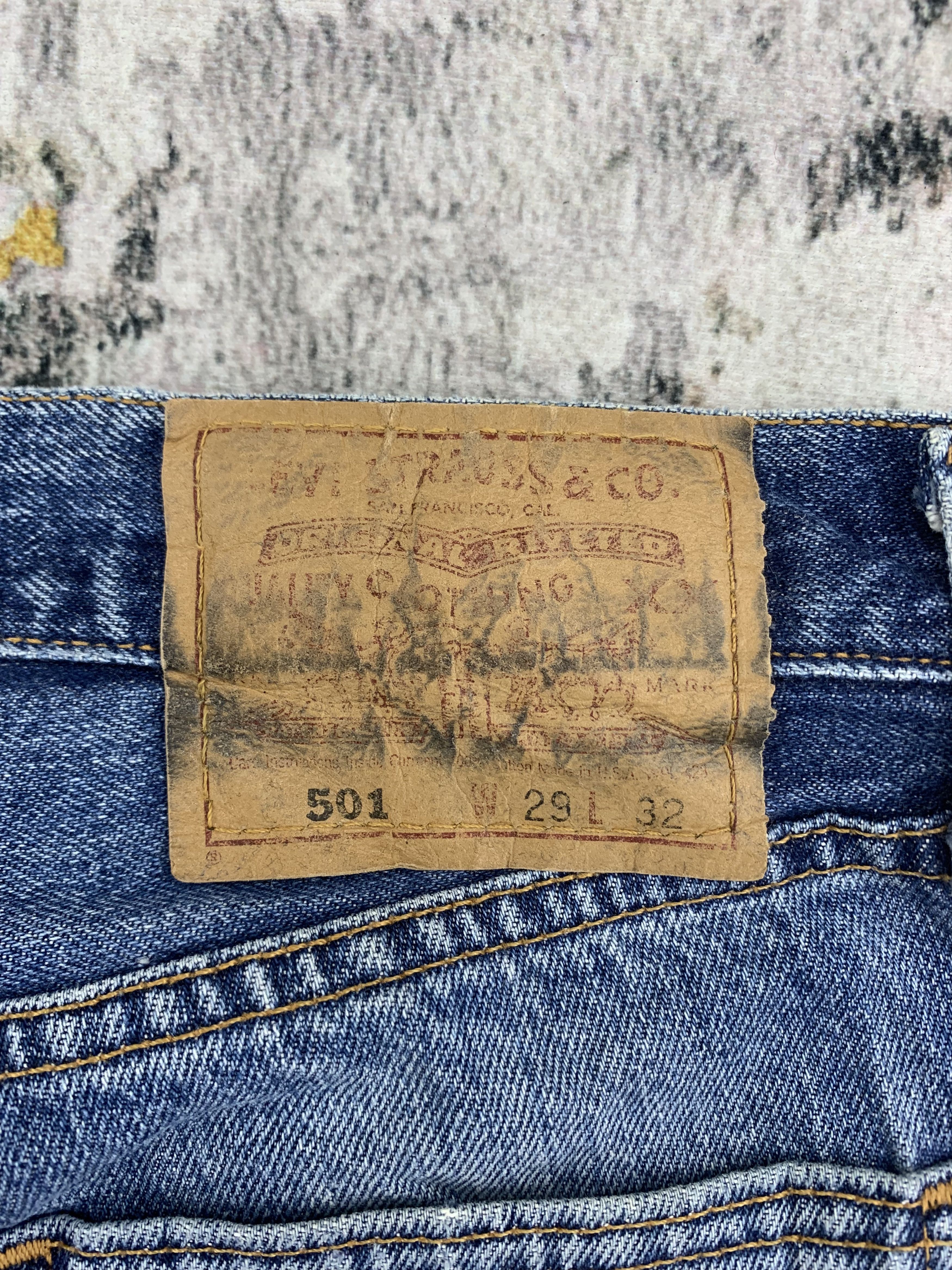 Levi's Vintage Levi's 501 Denim 29x32.5 Distressed Faded Size US 29 - 8 Thumbnail