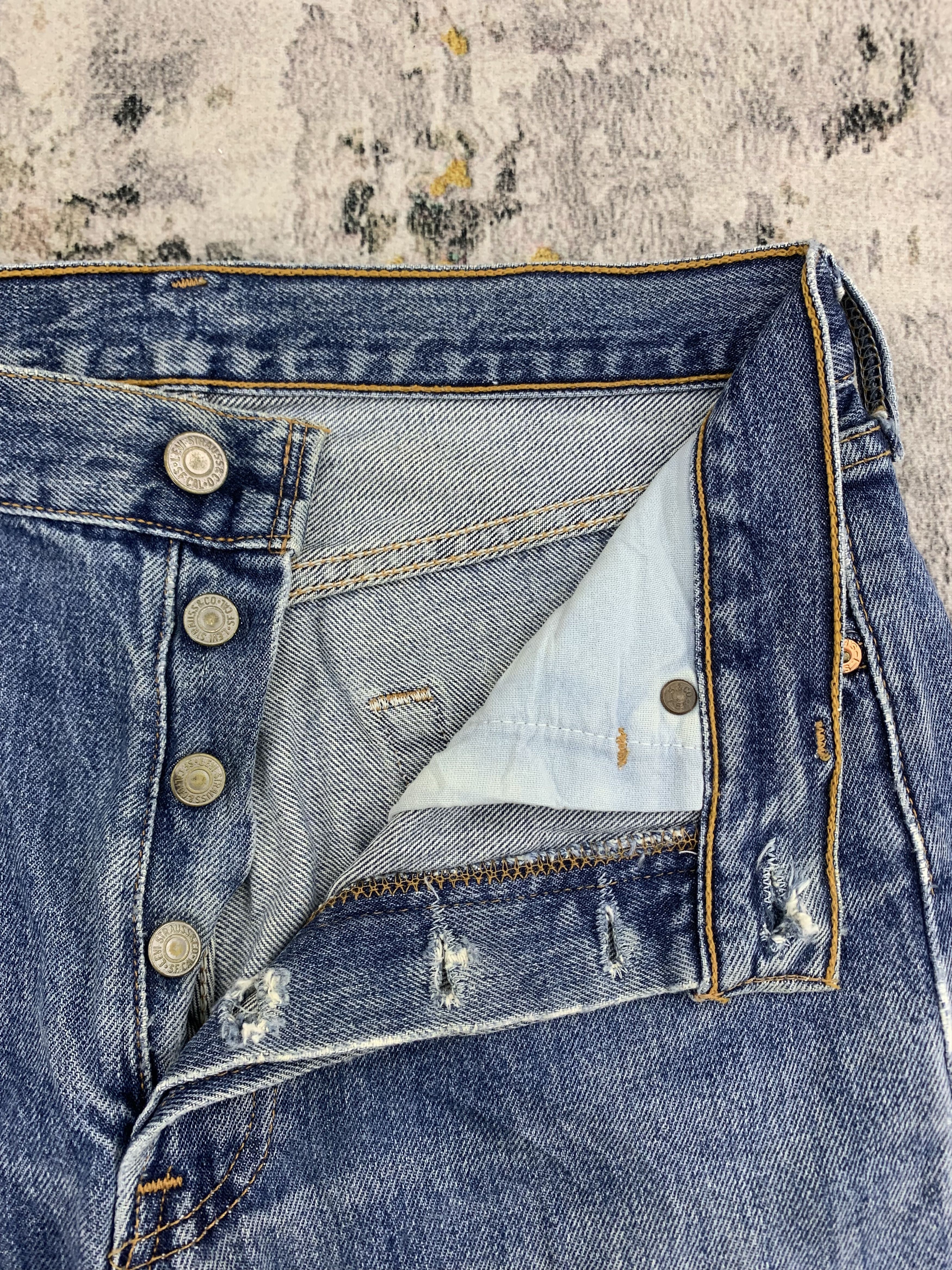Levi's Vintage Levi's 501 Denim 29x32.5 Distressed Faded Size US 29 - 3 Thumbnail