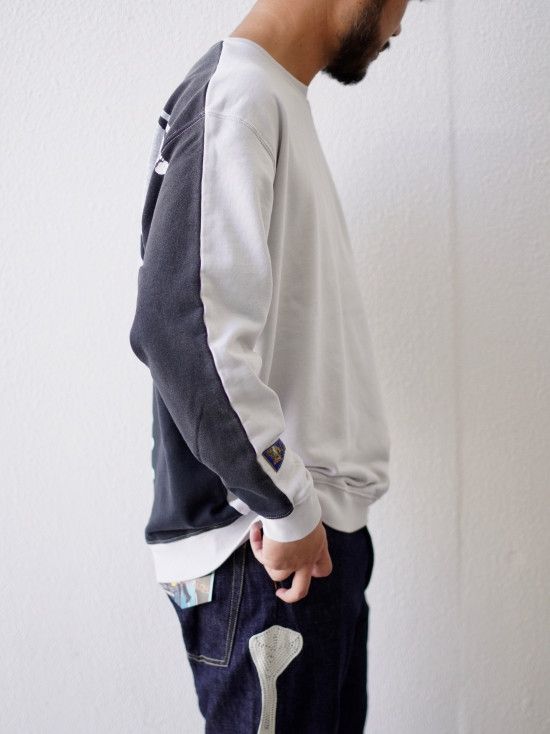 Kapital KAPITAL BONE 2tone remake big sweatshirt black natural new Size US L / EU 52-54 / 3 - 5 Thumbnail