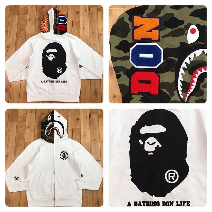 BAPE Giant shark full zip hoodie purple camo A Bathing Ape Size M