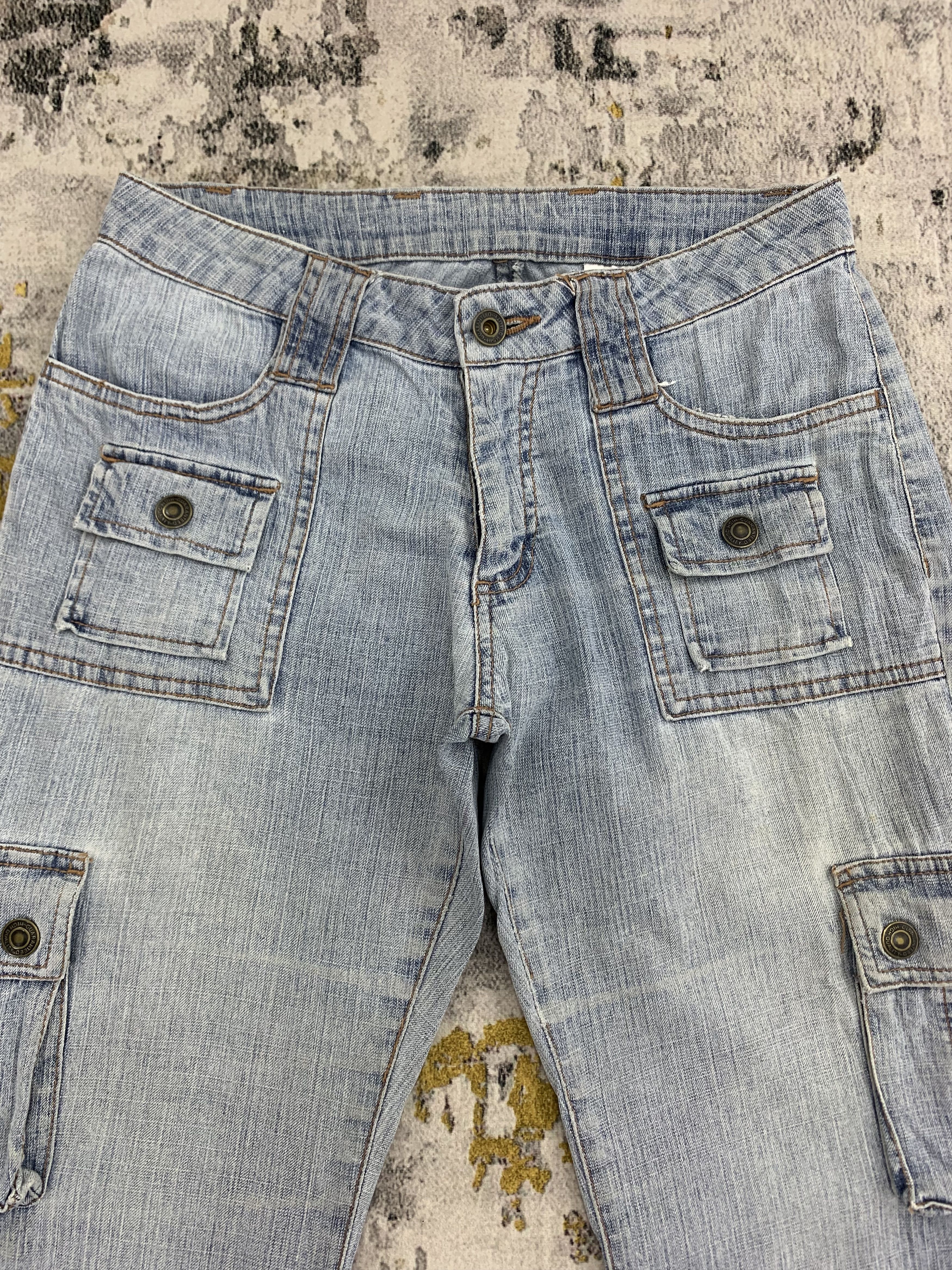 Japanese Brand Japanese Brand Bush Pants Flared Denim 26x33 Ripped Faded Size 26" / US 2 / IT 38 - 2 Thumbnail