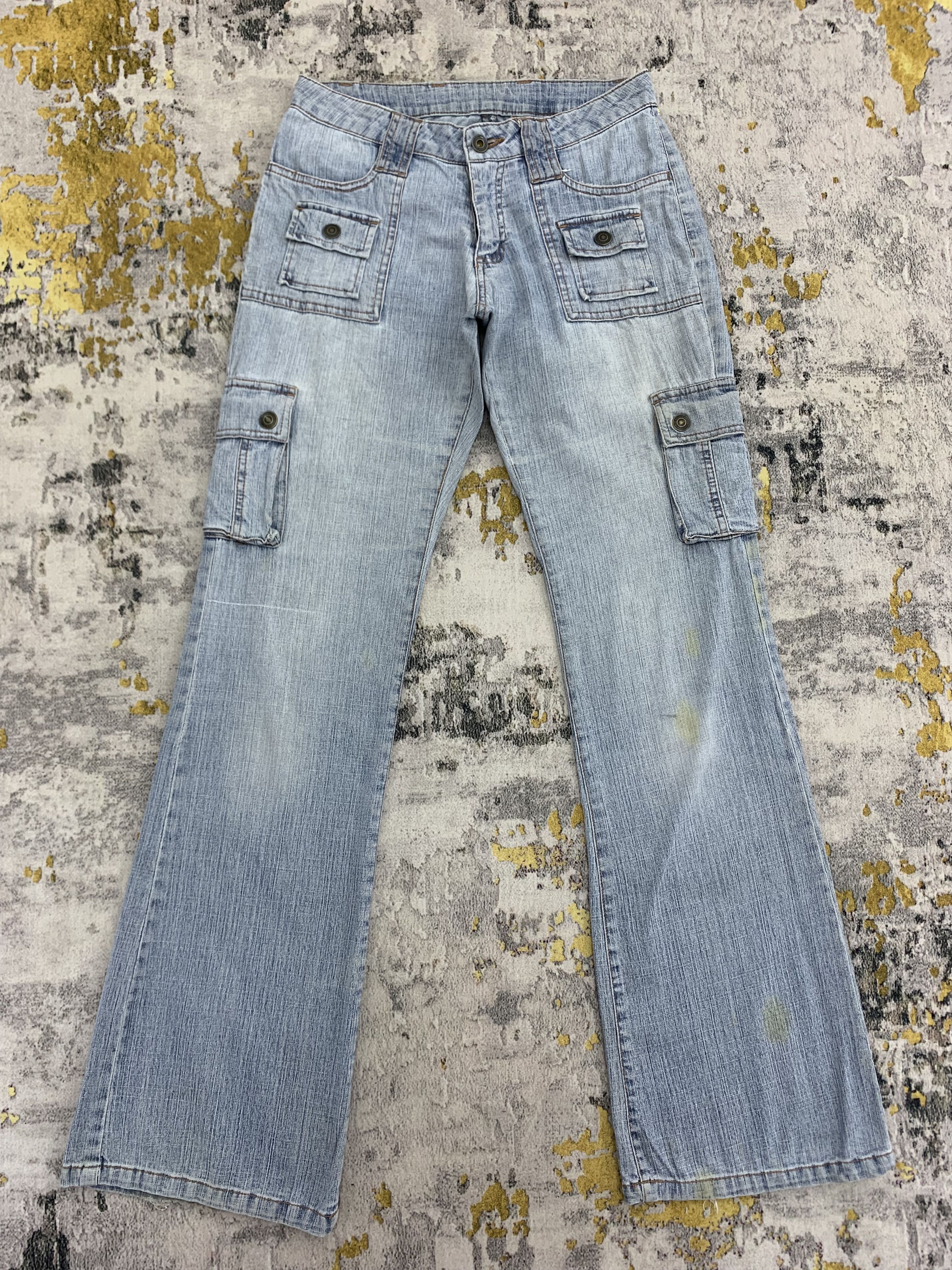 Japanese Brand Japanese Brand Bush Pants Flared Denim 26x33 Ripped Faded Size 26" / US 2 / IT 38 - 1 Thumbnail