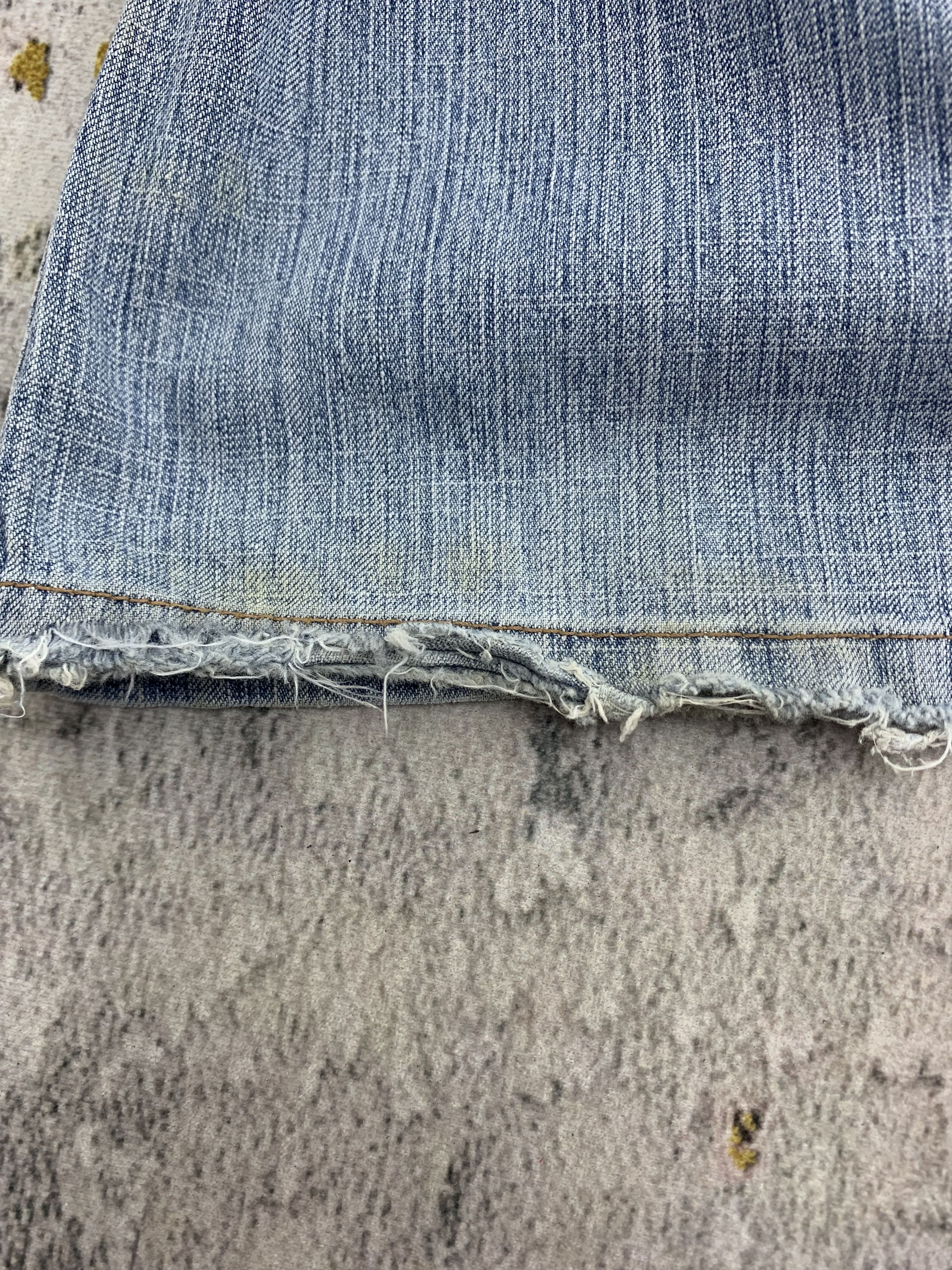 Japanese Brand Japanese Brand Bush Pants Flared Denim 26x33 Ripped Faded Size 26" / US 2 / IT 38 - 8 Thumbnail