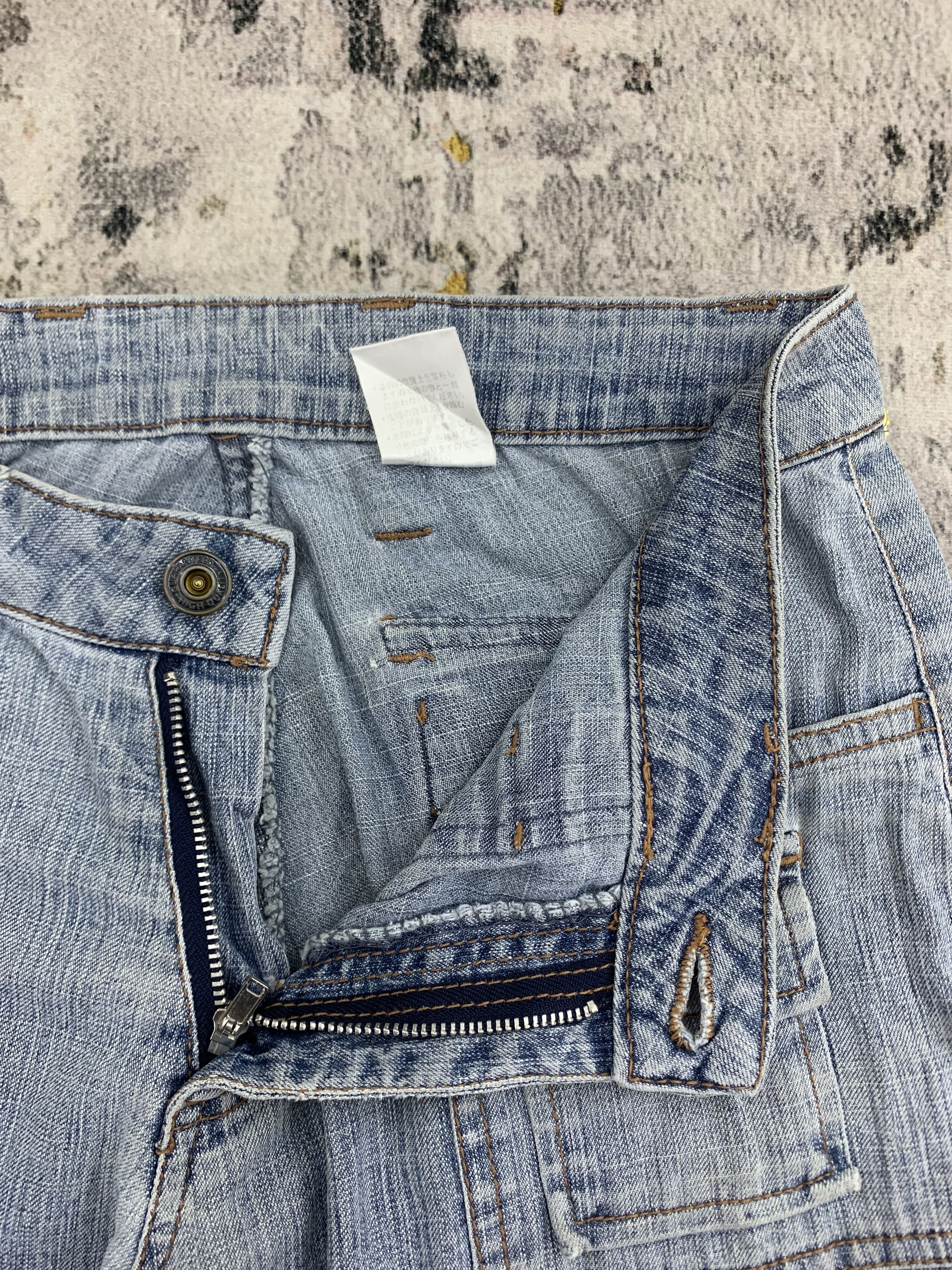 Japanese Brand Japanese Brand Bush Pants Flared Denim 26x33 Ripped Faded Size 26" / US 2 / IT 38 - 3 Thumbnail