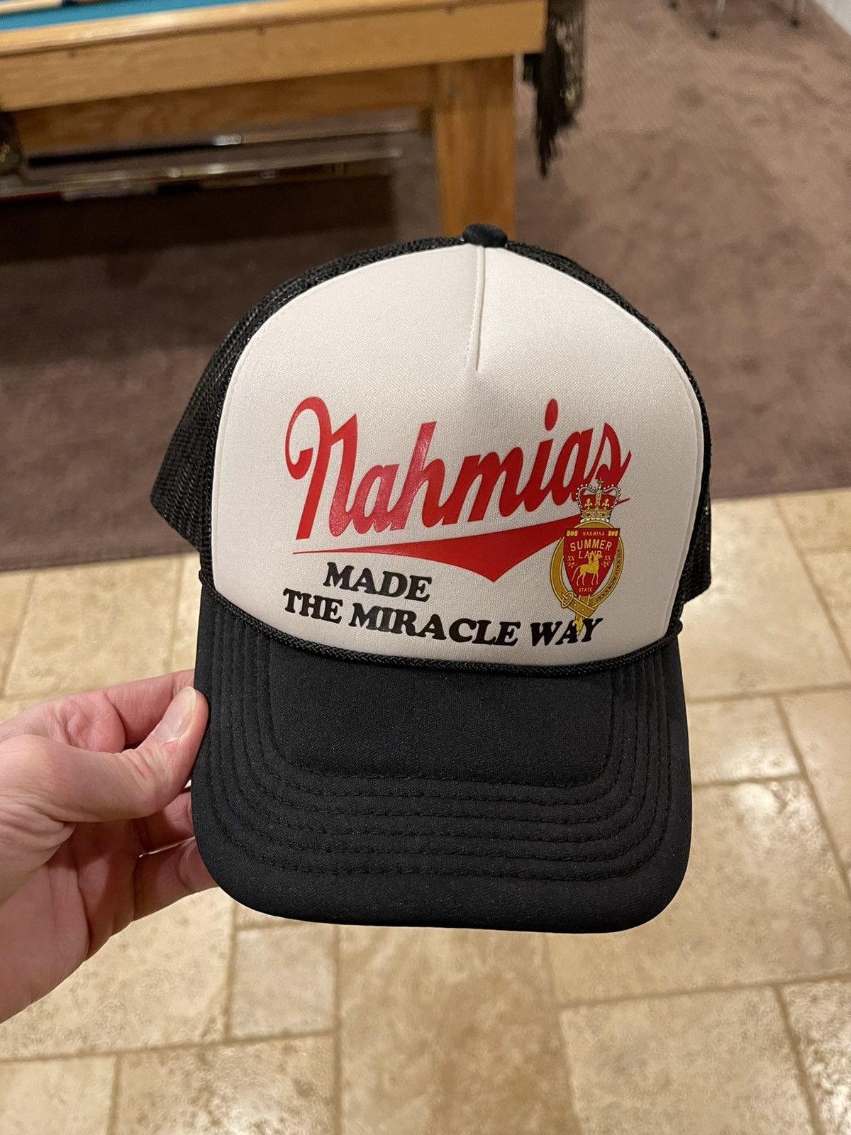 image of Nahmias Miller “The Miracle Way” Foam Black Trucker Hat, Men's
