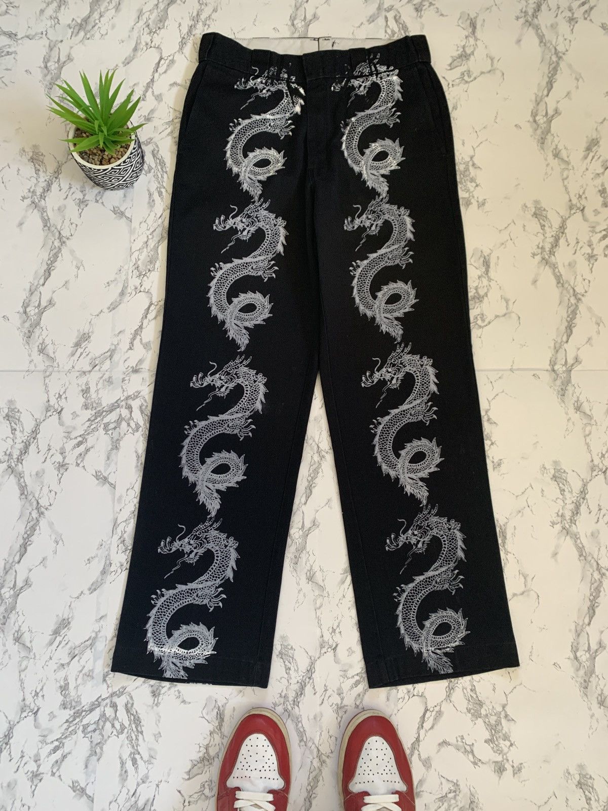 Vintage Dragon Print Pants Black White Hysteric Glamour Style | Grailed