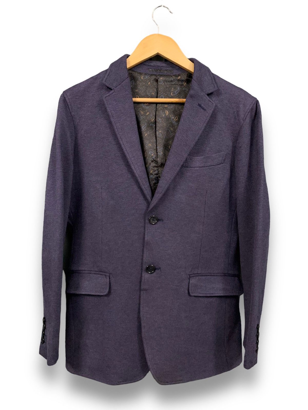 Boycott Japanese Brand Boycott Indigo Paisley Lined Blazer Jacket Size 40R - 1 Thumbnail