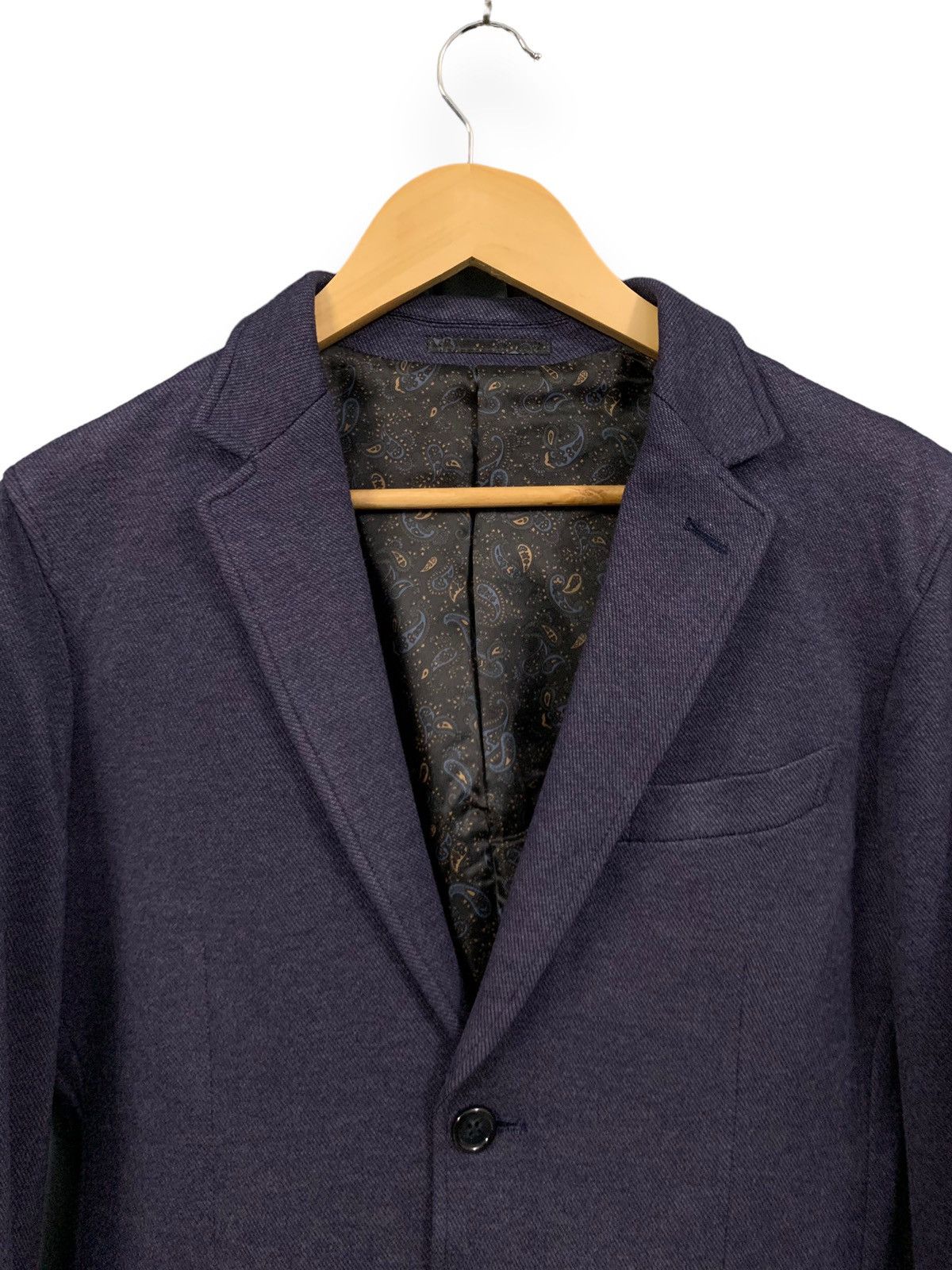 Boycott Japanese Brand Boycott Indigo Paisley Lined Blazer Jacket Size 40R - 4 Thumbnail