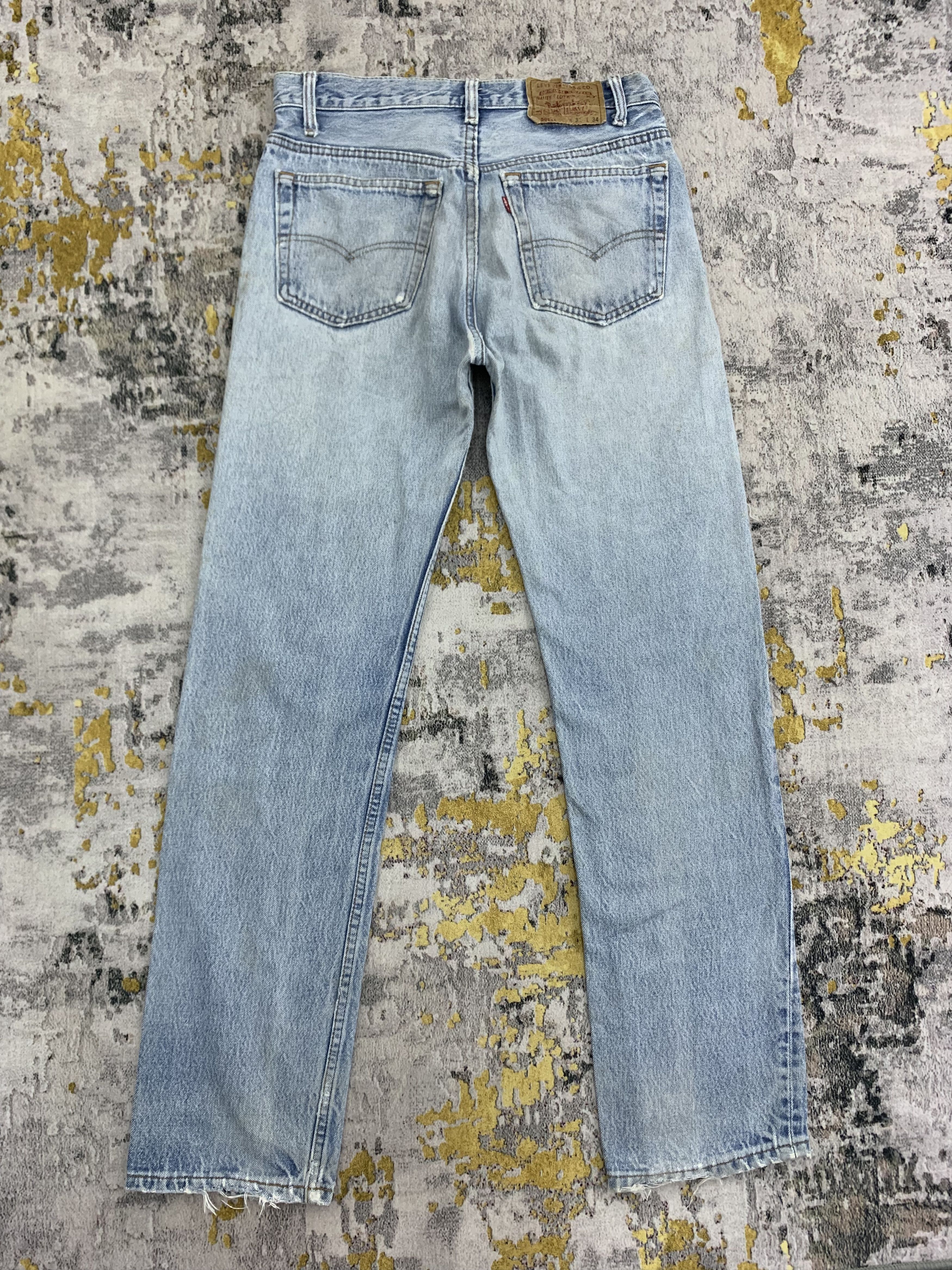 Levi's Vintage Levi's 501xx Denim 29x31.5 Distressed Faded Dirty Size US 29 - 4 Thumbnail