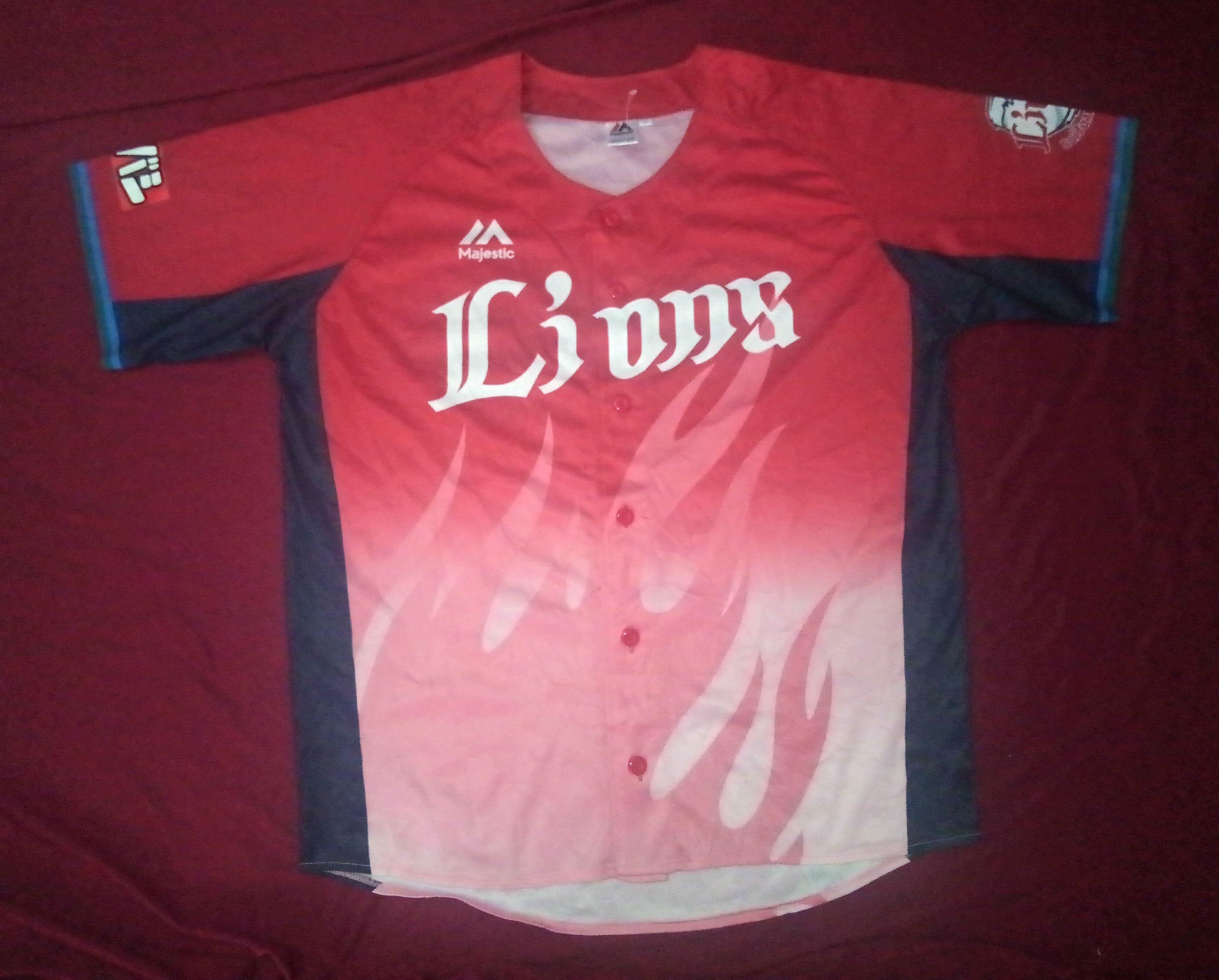 MLB × Majestic Japan Saitama Seibu Lions Baseball Jersey Majestic Size US L / EU 52-54 / 3 - 2 Thumbnail
