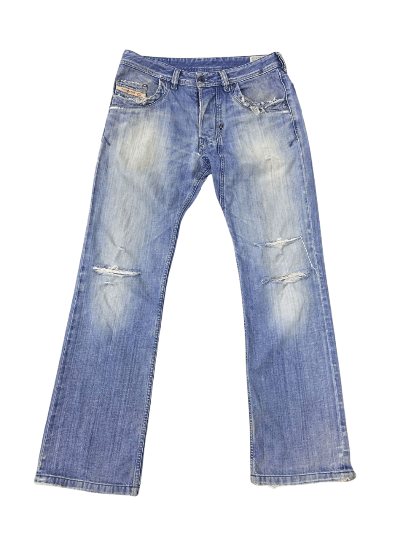 Diesel Diesel Lemmen 008EW Italy Distressed Jeans W33 L42.5 Size US 33 - 1 Thumbnail