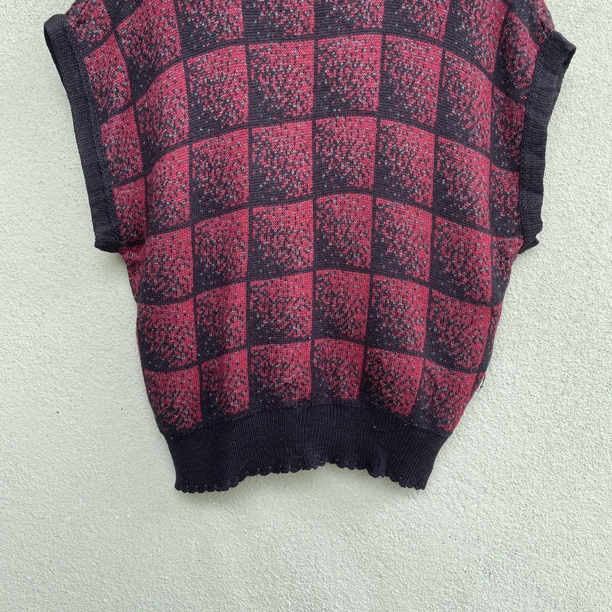 Aran Isles Knitwear Vintage My Mus Checkred Sleeveless Knitwear Cardigan Size US M / EU 48-50 / 2 - 7 Thumbnail