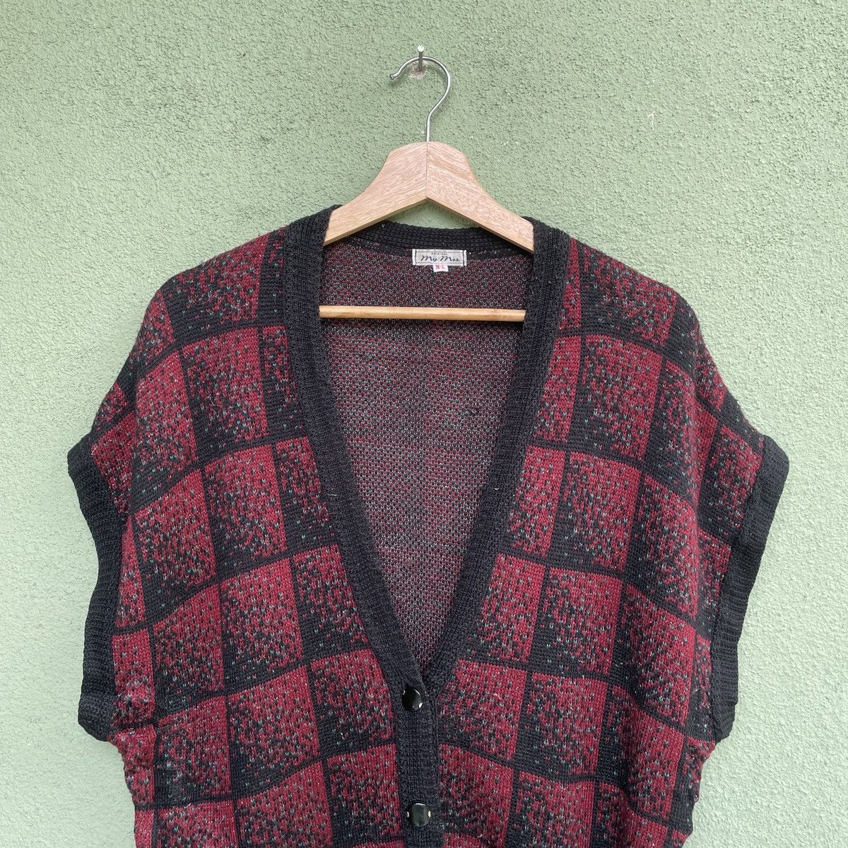 Aran Isles Knitwear Vintage My Mus Checkred Sleeveless Knitwear Cardigan Size US M / EU 48-50 / 2 - 3 Thumbnail