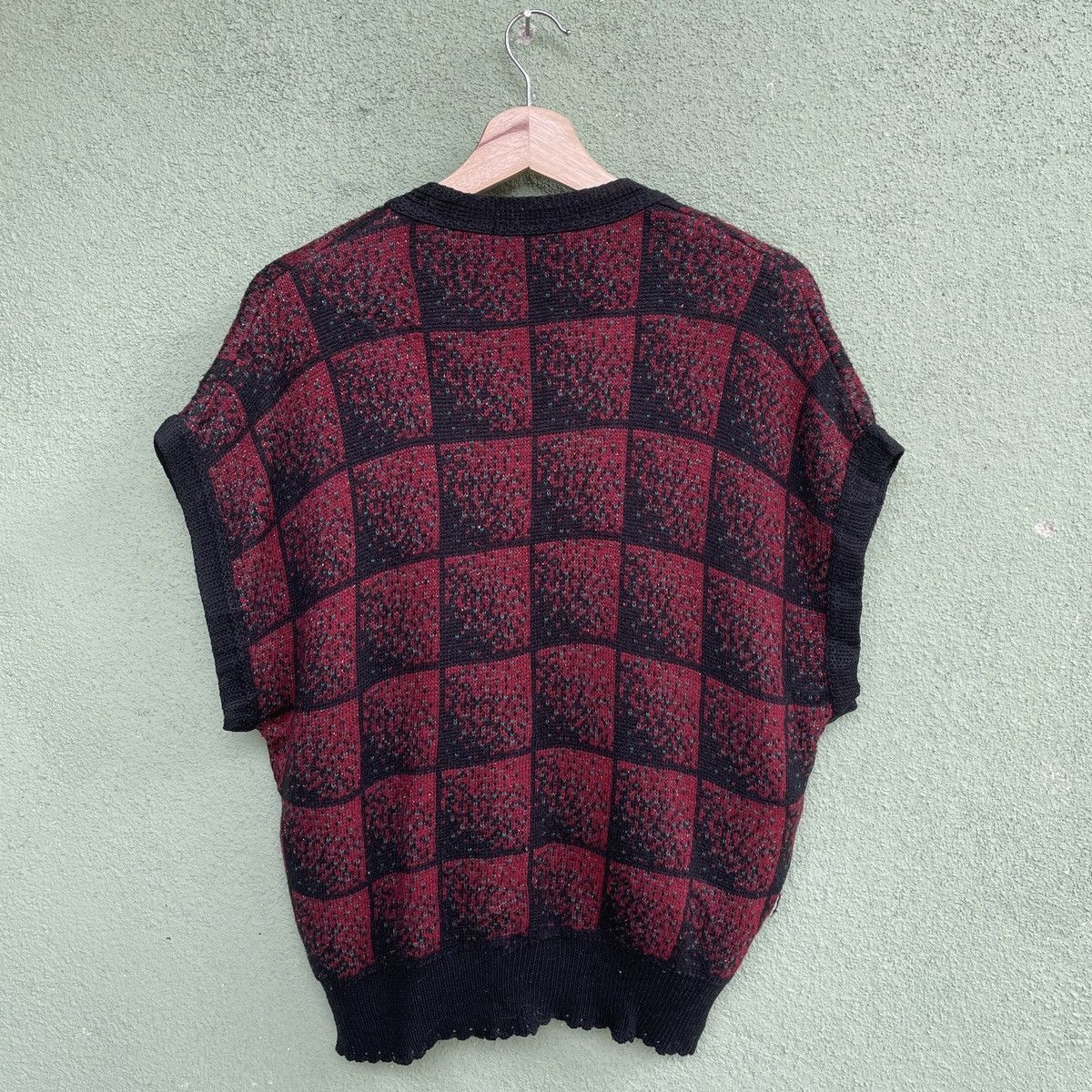 Aran Isles Knitwear Vintage My Mus Checkred Sleeveless Knitwear Cardigan Size US M / EU 48-50 / 2 - 9 Thumbnail