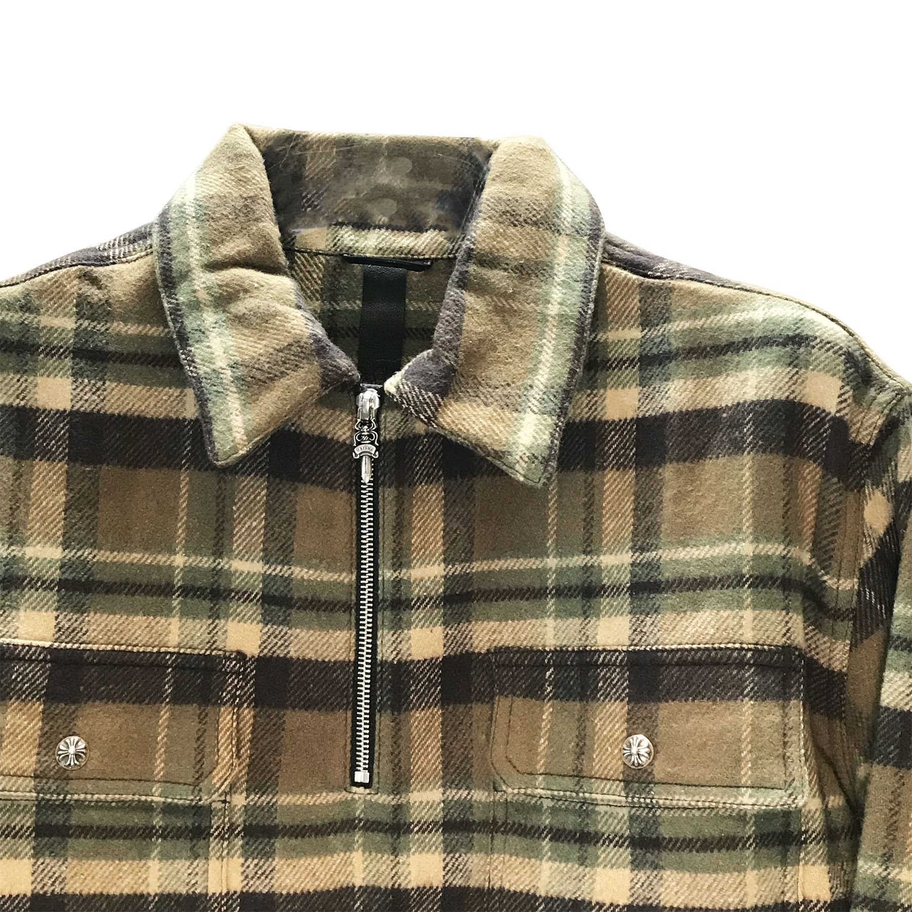 Chrome Hearts Chrome Hearts Underdog Half Zip Plaid Shirt Size US L / EU 52-54 / 3 - 5 Thumbnail
