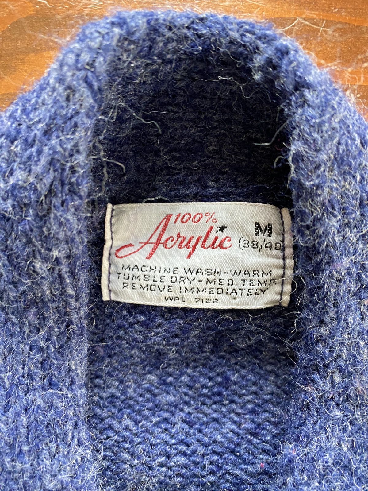 Retrofit Vintage 50’s/60’s Blue Knit Cardigan Sweater Size US M / EU 48-50 / 2 - 7 Thumbnail