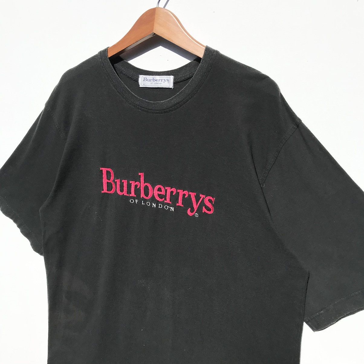 Vintage Burberrys Tee Embroidery Spellout Burberrys Luxury