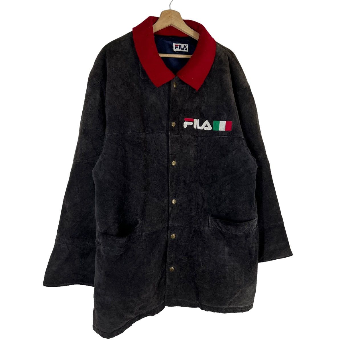 Fila VINTAGE SUEDE LEATHER JACKET FILA BIG LOGO Size US M / EU 48-50 / 2 - 4 Thumbnail