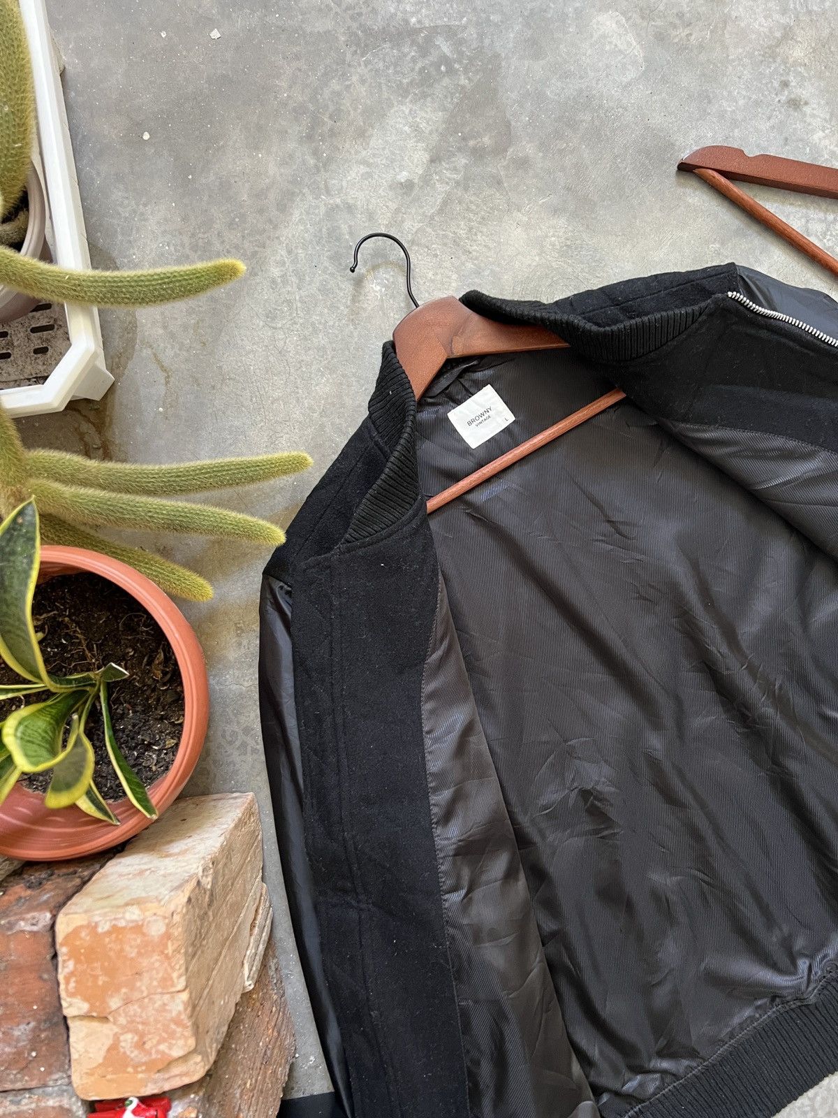 Japanese Brand × Vintage STEALS 🏴‍☠️ Browny Vintage Wool Bomber Jacket Size US L / EU 52-54 / 3 - 14 Thumbnail