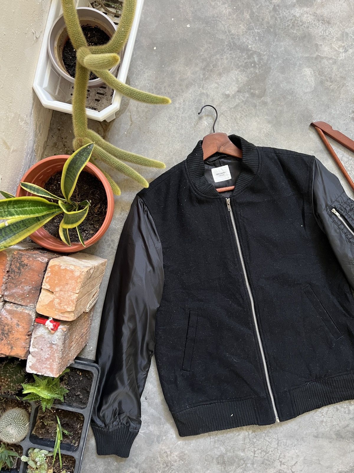 Japanese Brand × Vintage STEALS 🏴‍☠️ Browny Vintage Wool Bomber Jacket Size US L / EU 52-54 / 3 - 4 Thumbnail
