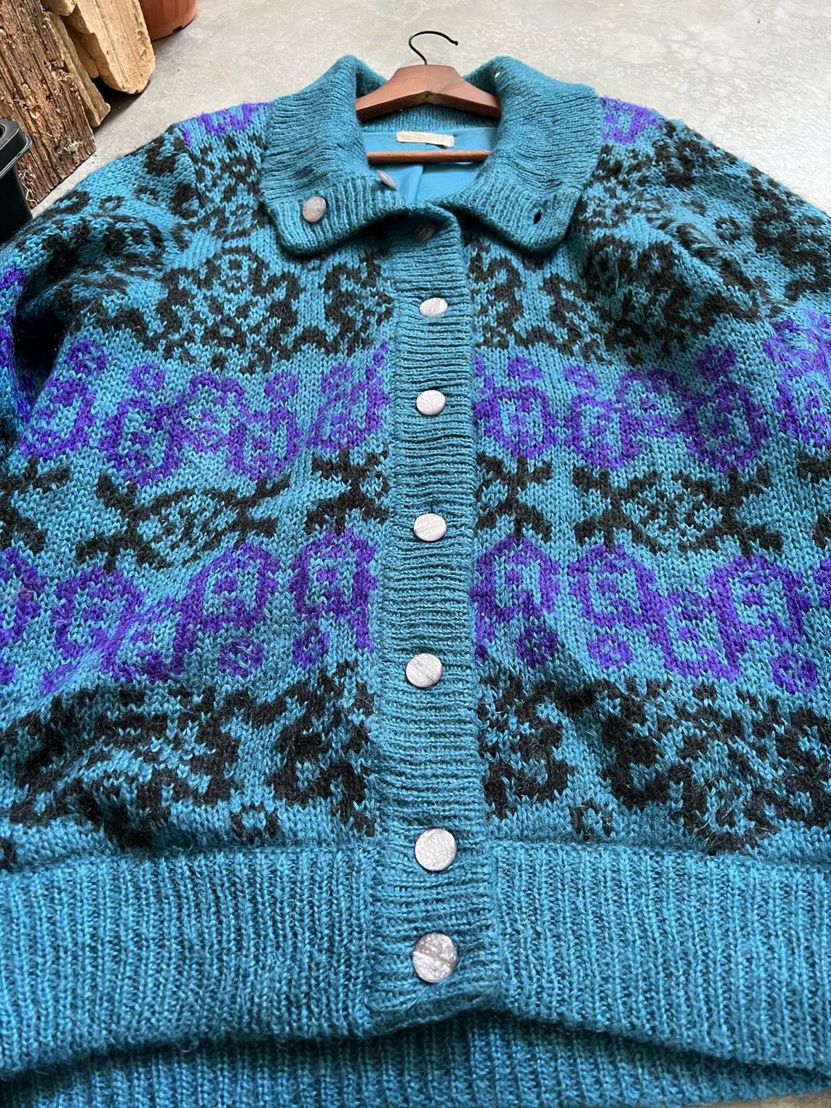 Vintage 🔥 Vintage 🔥 Designer Knit Woll Cardigan Jacket Size US L / EU 52-54 / 3 - 9 Thumbnail