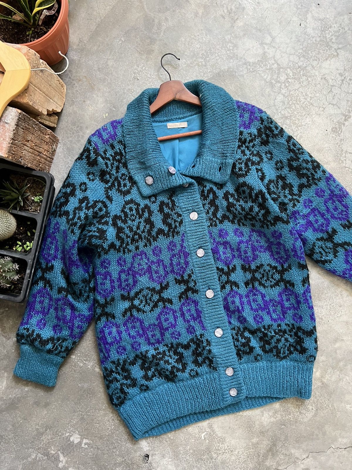 🔥 Vintage 🔥 Designer Knit Woll Cardigan Jacket
