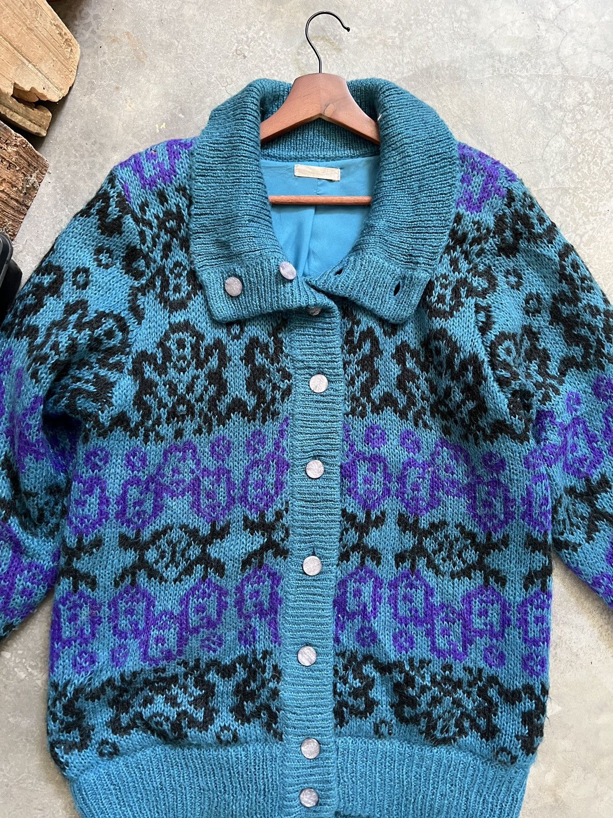 Vintage 🔥 Vintage 🔥 Designer Knit Woll Cardigan Jacket Size US L / EU 52-54 / 3 - 6 Thumbnail