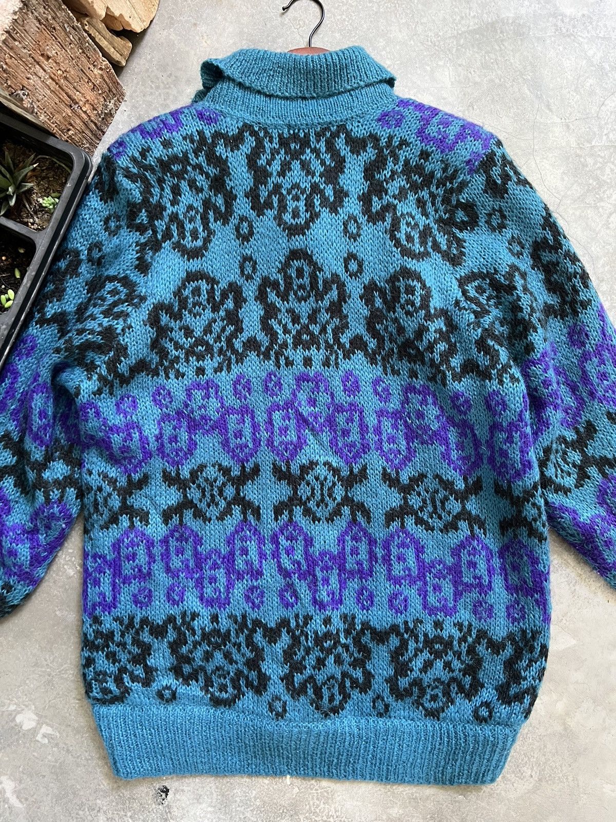 Vintage 🔥 Vintage 🔥 Designer Knit Woll Cardigan Jacket Size US L / EU 52-54 / 3 - 12 Thumbnail