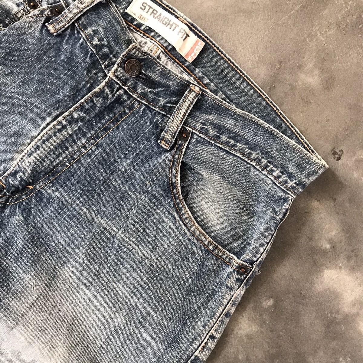 Levi's × Vintage Steal⚡️Vintage 90s Levis Straight Fit Acid Wash Jeans Size US 31 - 5 Thumbnail