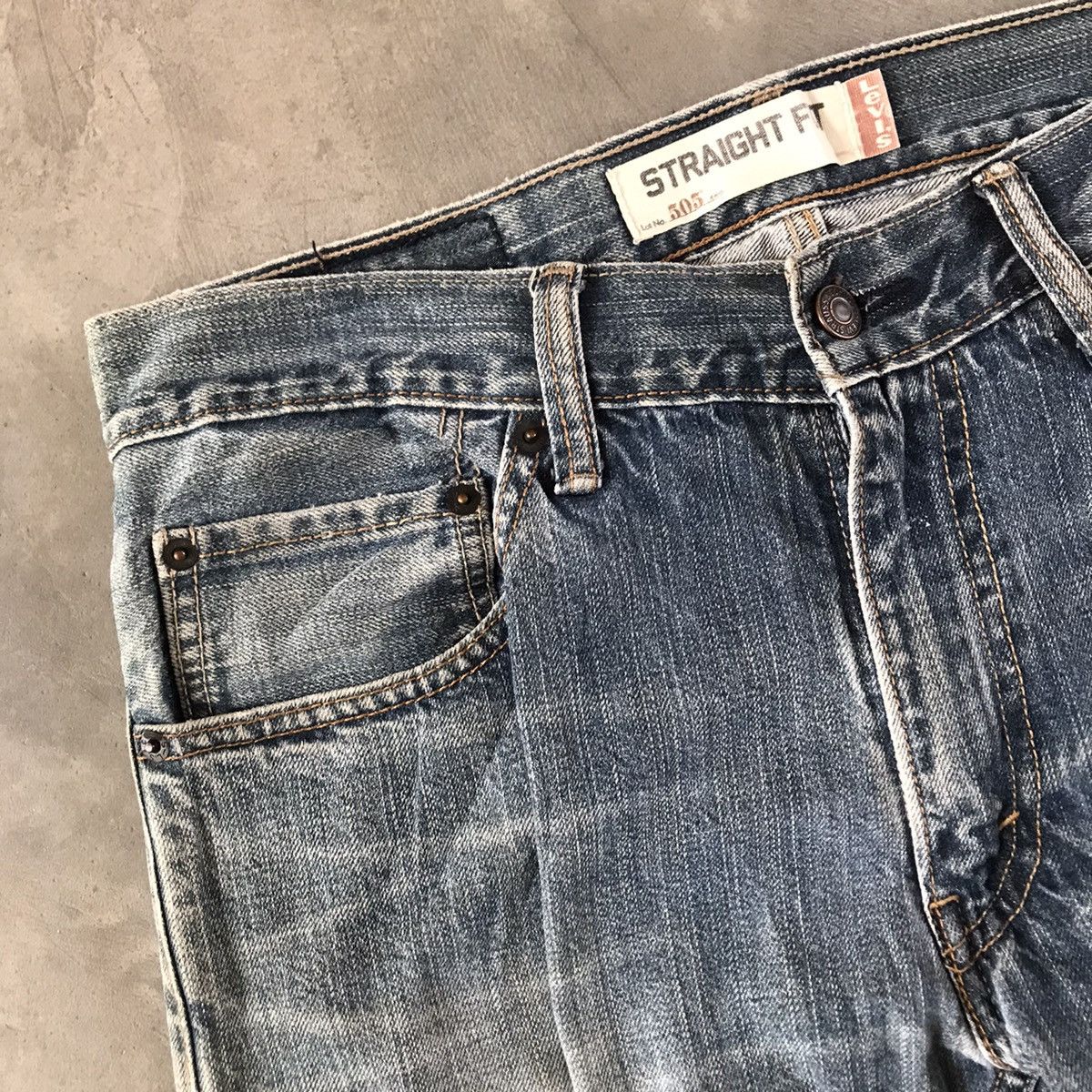 Levi's × Vintage Steal⚡️Vintage 90s Levis Straight Fit Acid Wash Jeans Size US 31 - 6 Thumbnail