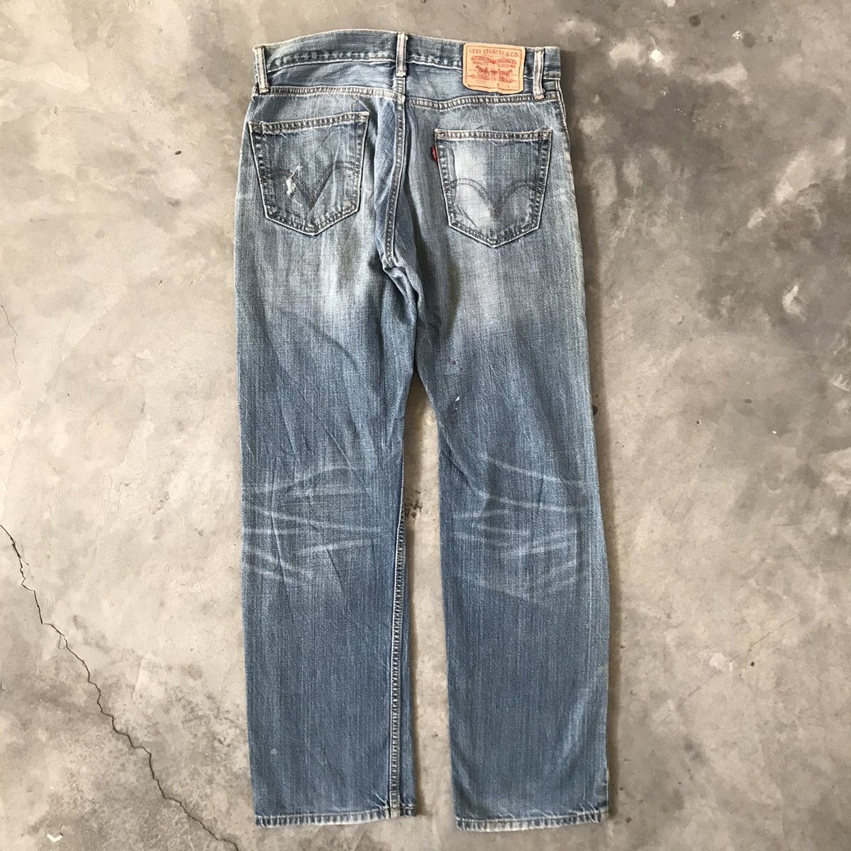 Levi's × Vintage Steal⚡️Vintage 90s Levis Straight Fit Acid Wash Jeans Size US 31 - 2 Thumbnail