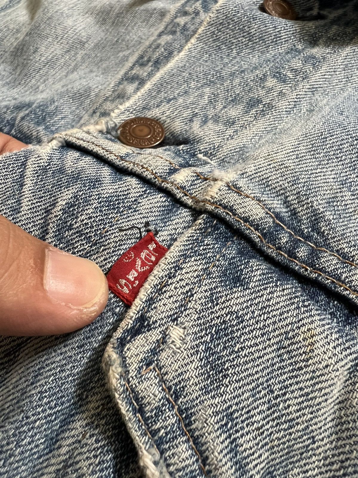 Levi's Vintage Clothing × Vintage Levi's Patchwork Distressed Denim Jacket Size US S / EU 44-46 / 1 - 12 Thumbnail